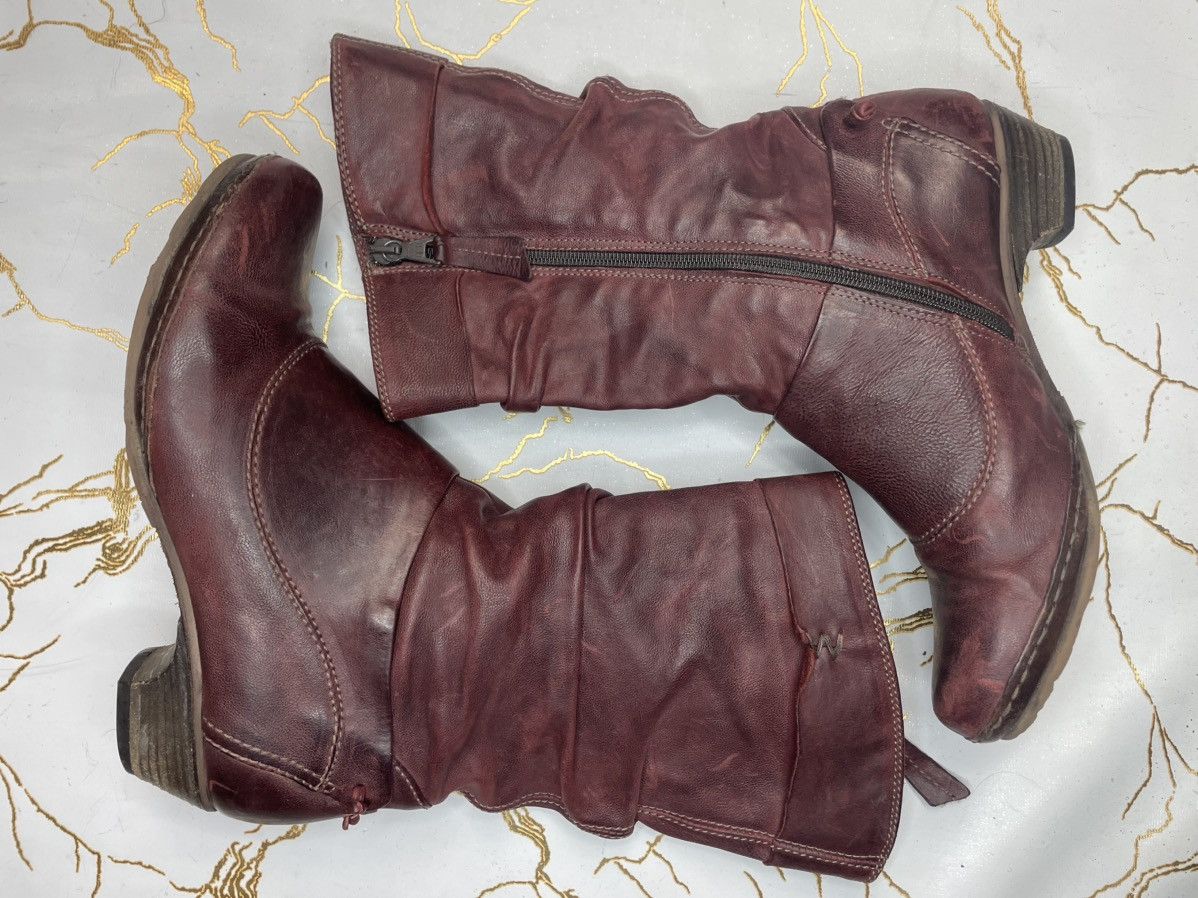 A.S.98 AS 98 Airstep Zipper Boho Biker Ankle Burgundy Boots EU 38 Size US 7.5 / IT 37.5 - 4 Thumbnail