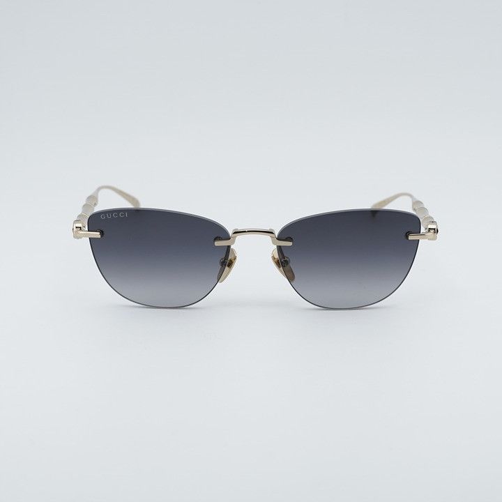 Gucci Gucci GG2063S 001 Sunglasses Endura Gold Cat Eye Frame, Grey Size ONE SIZE - 2 Thumbnail