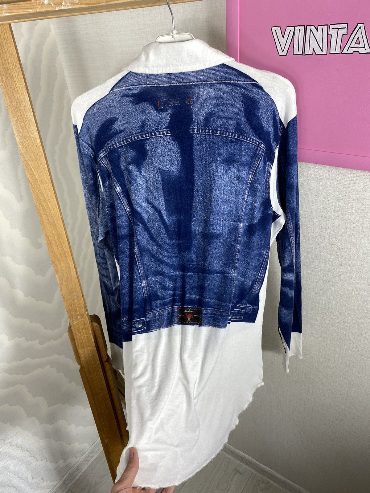 Jean Paul Gaultier × Vintage Jean Paul Gaultier Jeans Trompe Shirt SS97 Size L / US 10 / IT 46 - 16 Thumbnail