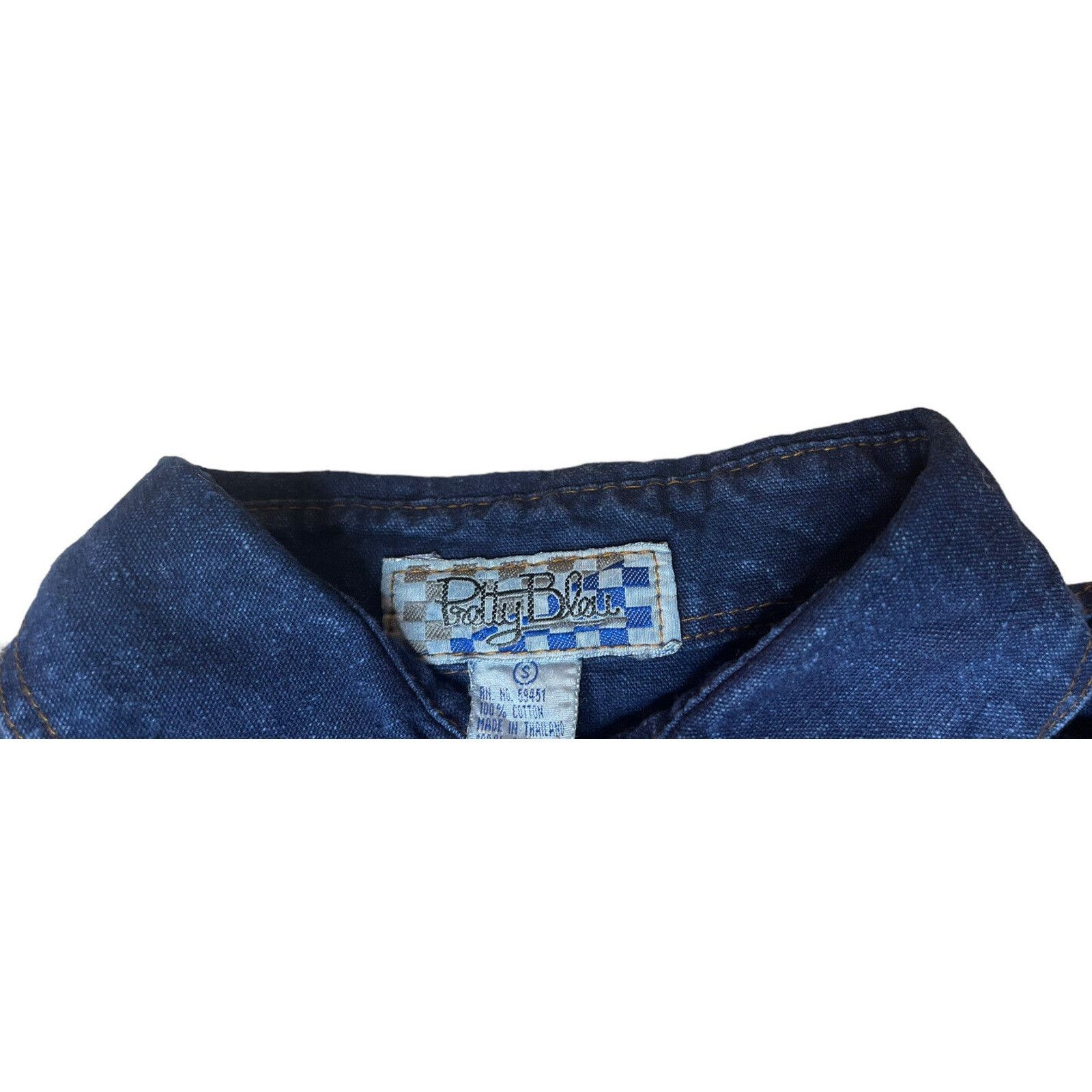 Other Vtg Jeetish Pretty Bleu Blue Denim Beaded Sequin Shirt S Size S / US 4 / IT 40 - 6 Thumbnail