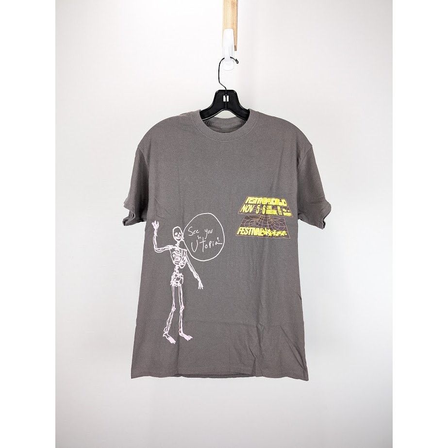 Travis Scott o1rshd1 Astrofest Open Your Eyes Tee Shirt in Grey Size US S / EU 44-46 / 1 - 1 Thumbnail