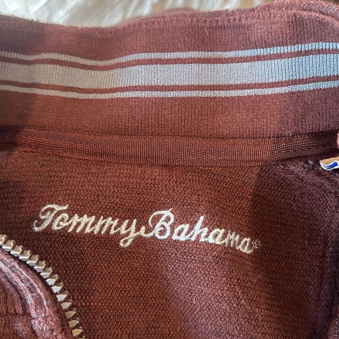 Tommy Bahama Tommy Bahama Shirt Men L Burgundy Multicolor Full Zip Mock Collar Long Sleeve Urban Mock Collar Shirt Size US L / EU 52-54 / 3 - 6 Thumbnail