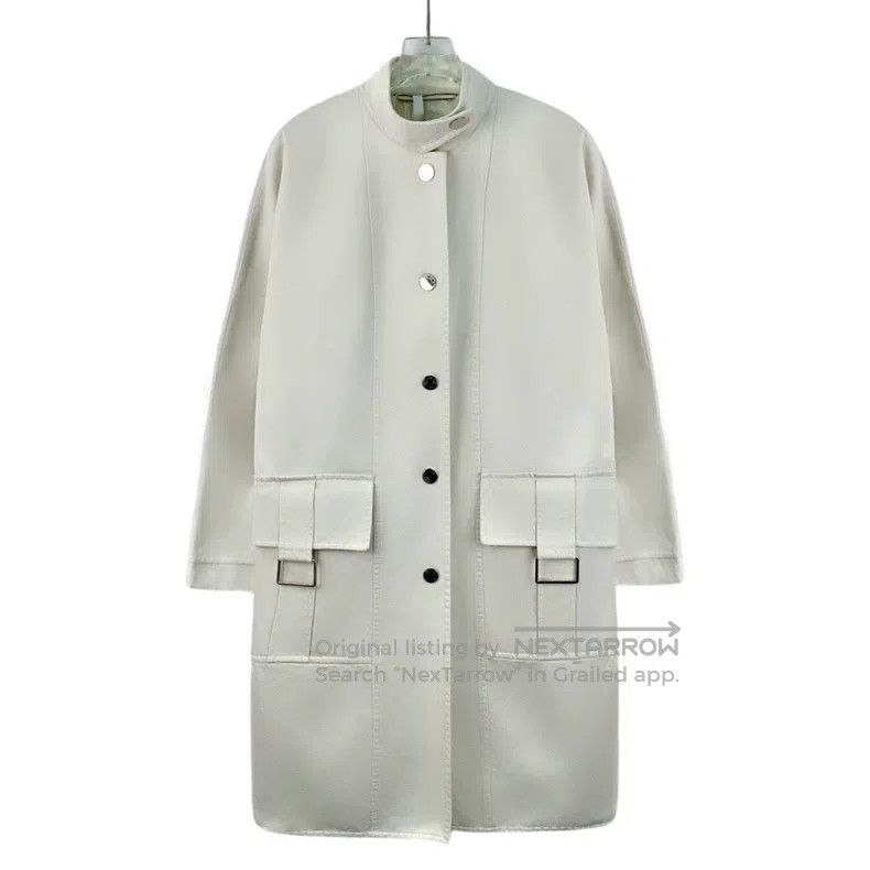 Hermes Hermes White Single-Breasted Trench Coat Size XS / US 0-2 / IT 36-38 - 1 Thumbnail