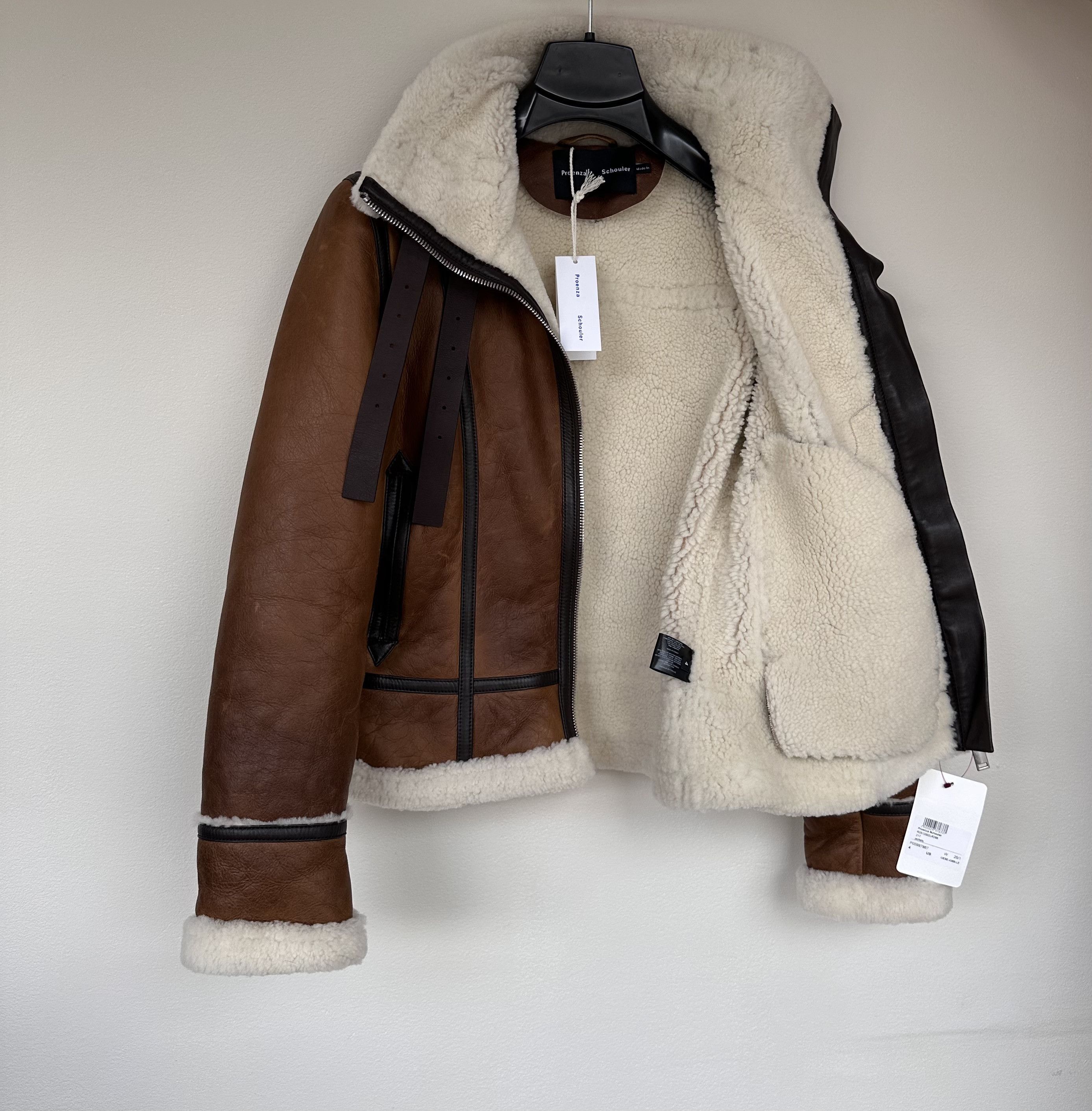 Proenza Schouler Proenza Schouler - Shearling Leather Jacket XS-New with Tags Size XS / US 0-2 / IT 36-38 - 6 Thumbnail