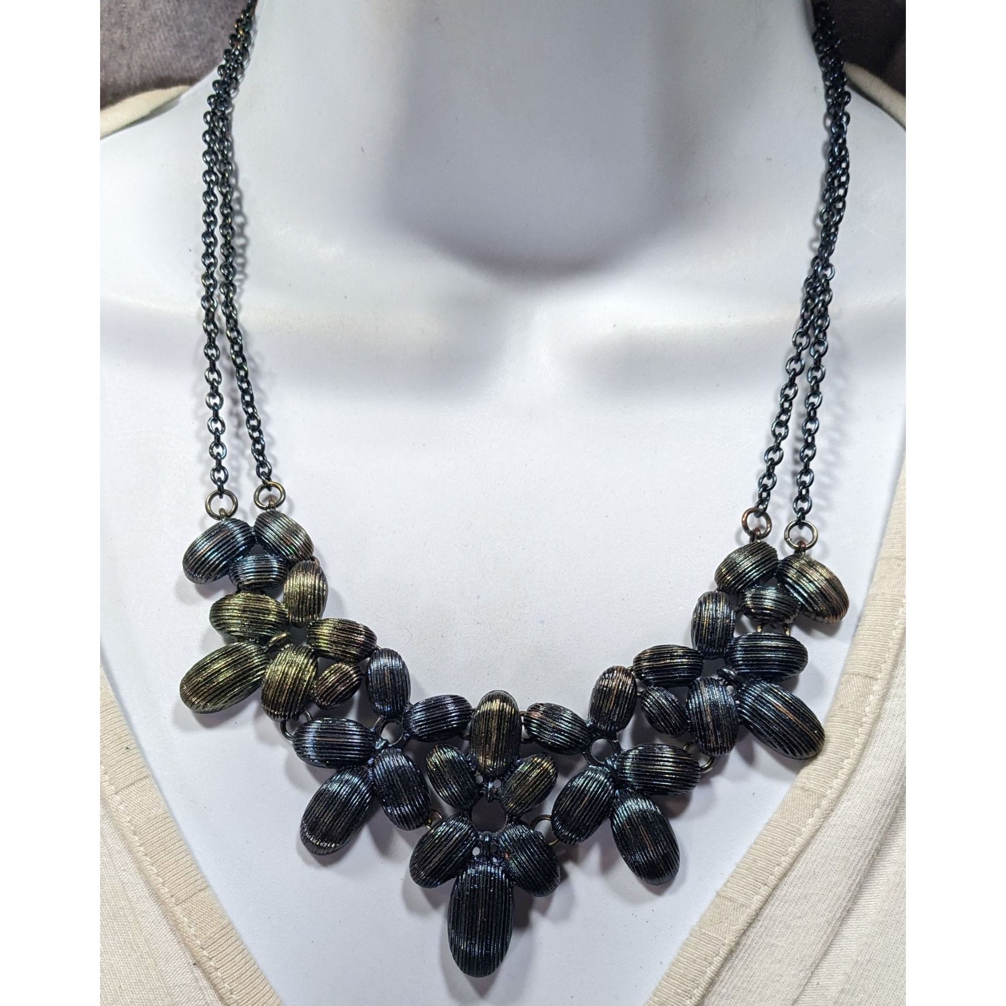Other Vintage Dana Buchman Oil Slick Floral Wire Necklace Size ONE SIZE - 4 Thumbnail