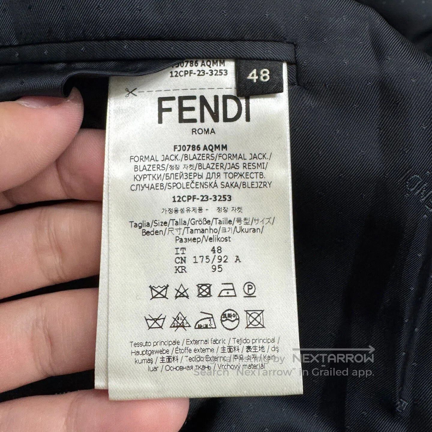Fendi FENDI Hand-woven woolen suit jacket| Size 48R - 5 Thumbnail
