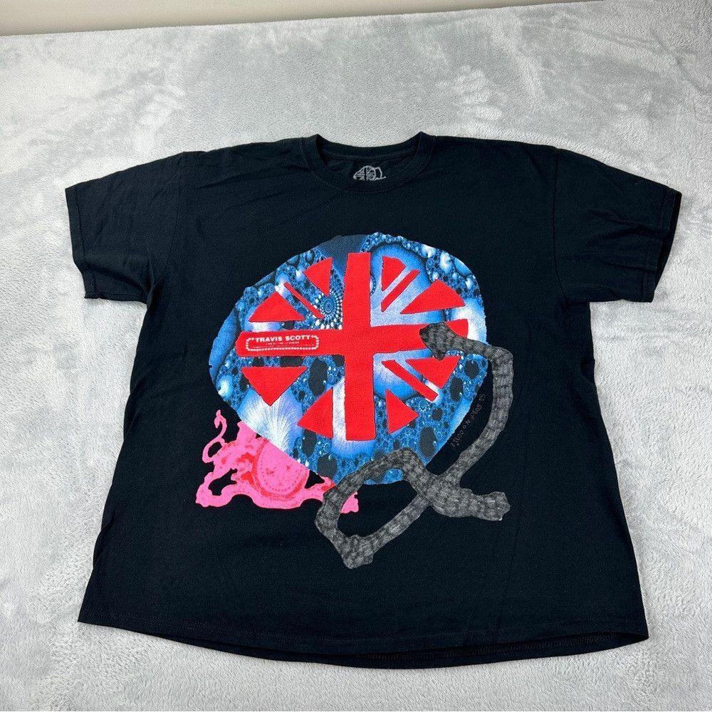 Travis Scott Travis Scott Men's Size Large 100% Cotton O2 Union Jack Bla Size US L / EU 52-54 / 3 - 1 Thumbnail