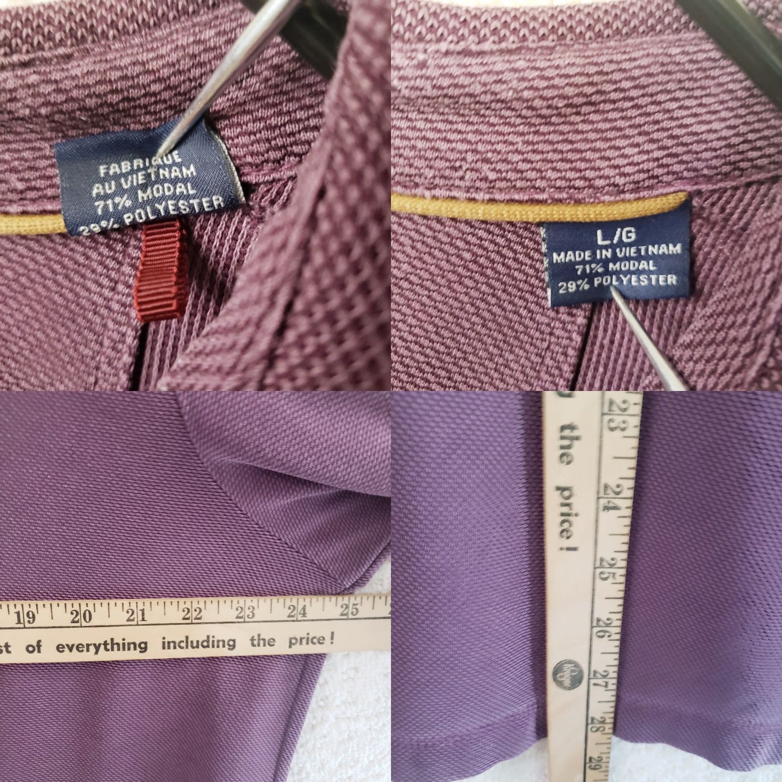 Tommy Bahama Tommy Bahama Polo Shirt Men's XL Purple Short Sleeve Solid Knit Modal Polyester Golf Casual Beach Classic Coastals Mens Size US XL / EU 56 / 4 - 10 Thumbnail