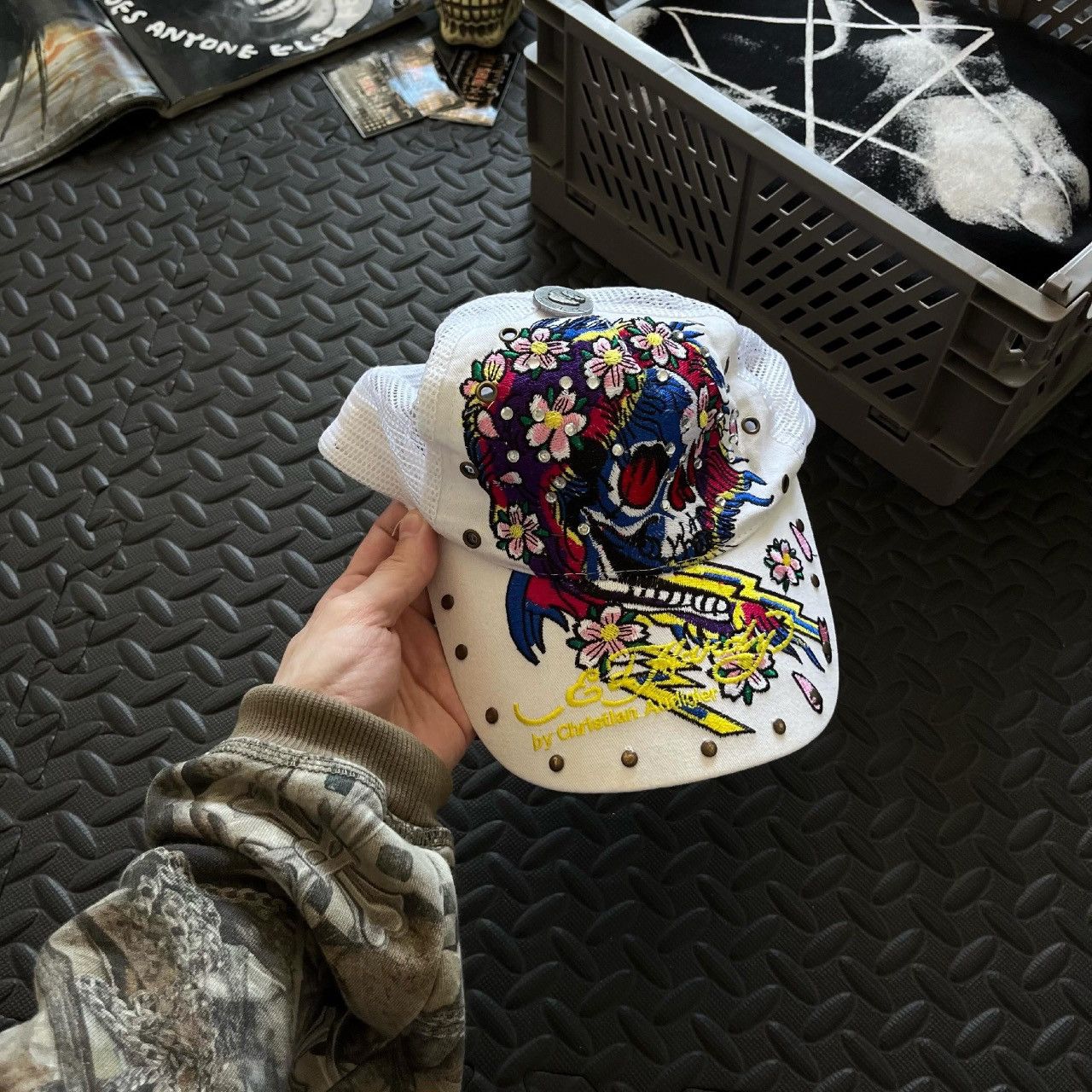 Ed Hardy VINTAGE Y2K WHITE ED HARDY CAP Size ONE SIZE - 2 Thumbnail