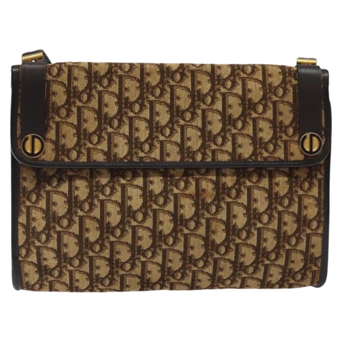 Dior DIOR Trotter Canvas Shoulder Bag Brown Gold Size ONE SIZE - 2 Thumbnail