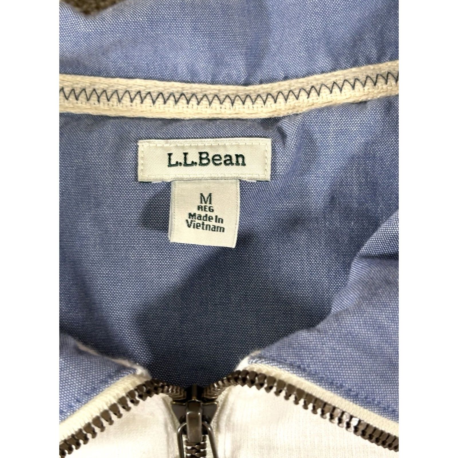 Vintage LL Bean Organic Cotton Sweater 1/4 Zip Retro Stripe Pullover • Womens Medium Size M / US 6-8 / IT 42-44 - 4 Thumbnail