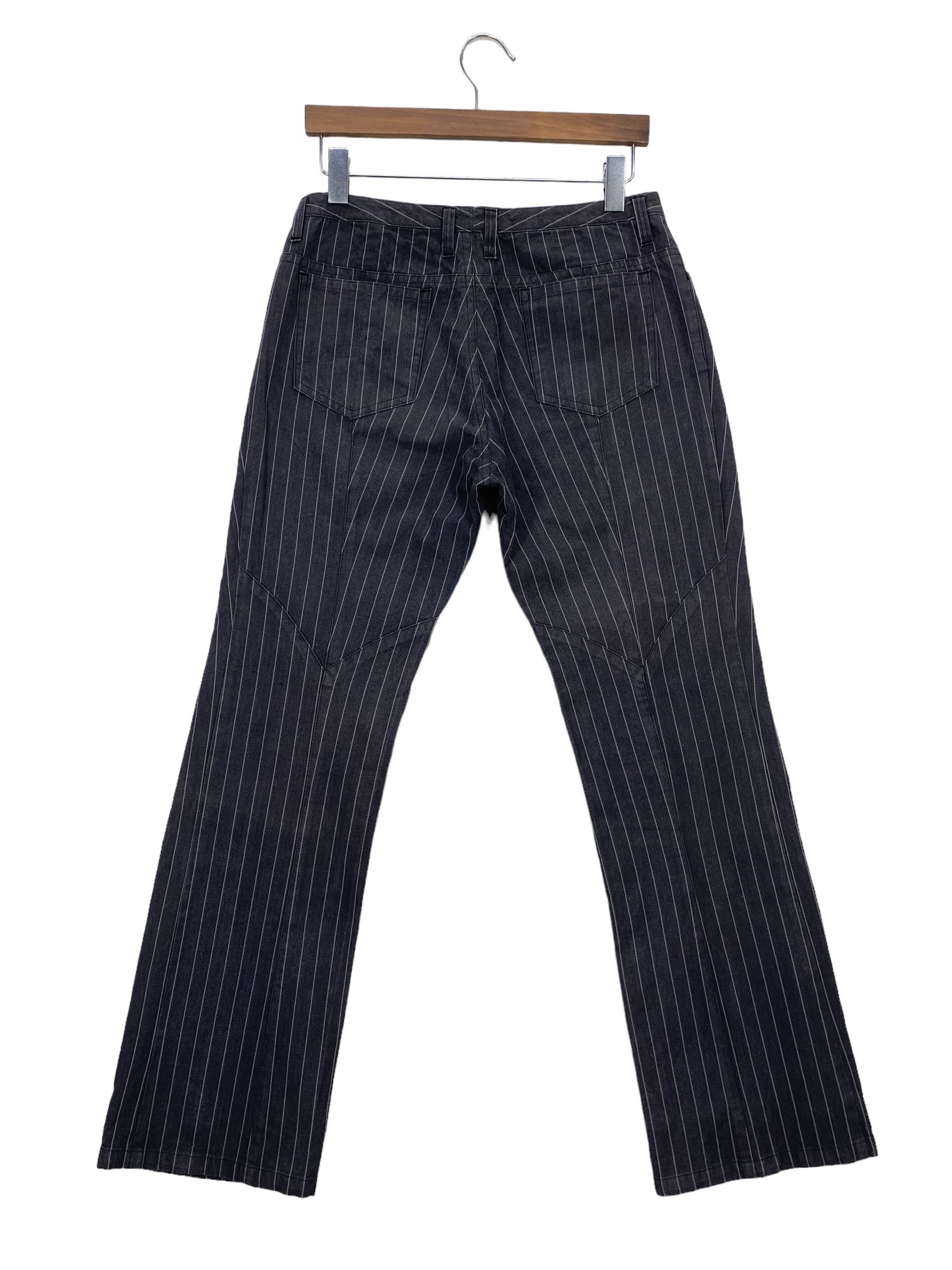 Japanese Brand Parashuto Bootcut Pants Stripes Flare Pants Size 26" / US 2 / IT 38 - 2 Thumbnail