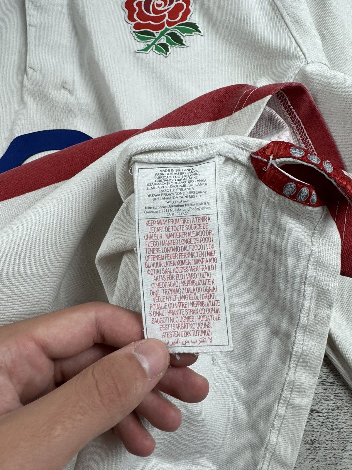 Nike Vintage Nike England 2003/2004 Rugby Y2K O2 Long Sleeve JerseyPolo T Shirt Size US L / EU 52-54 / 3 - 10 Thumbnail