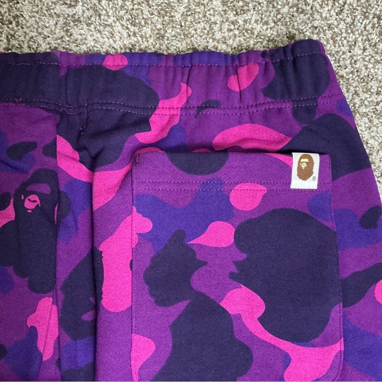 Bape Bape Purple Color Camo Shark Sweat Pants Men’s Med New Size US 34 / EU 50 - 9 Thumbnail