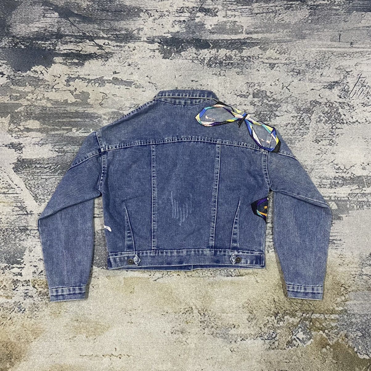 Sandro Gcw23🔥Sandro Butterfly PatchWork Light Washed Denim Jacket Size M / US 6-8 / IT 42-44 - 12 Thumbnail