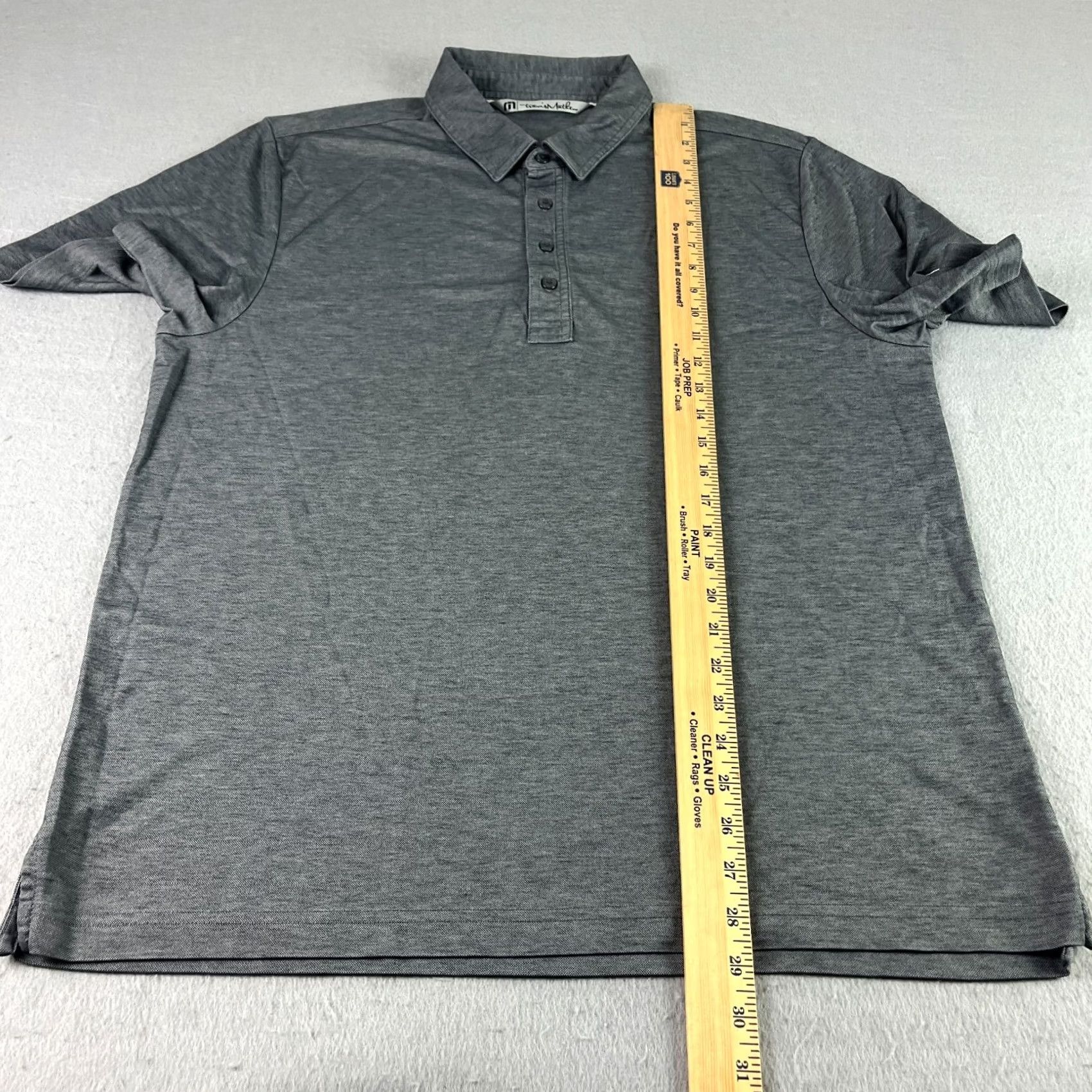 TravisMathew Travis Mathew Polo Shirt Mens L Gray Cotton Blend Polyester Stretch Golf Performance Casual Shirt Size US L / EU 52-54 / 3 - 6 Thumbnail