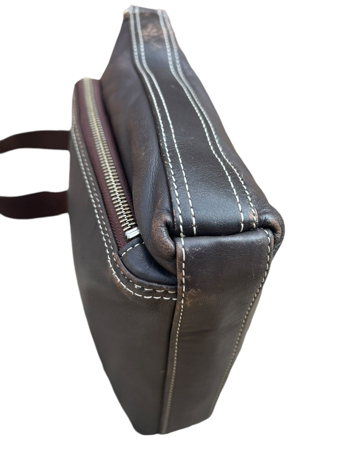 Leather Vintage Kitamura Japan Faded Patina Leather Sling Bag Size ONE SIZE - 15 Thumbnail