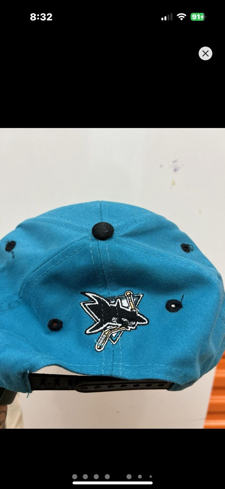 NHL ***FINAL DROP***RARE 90s SAN JOSE SHARKS SCRIPT SNAPBACK O/S Size ONE SIZE - 5 Thumbnail