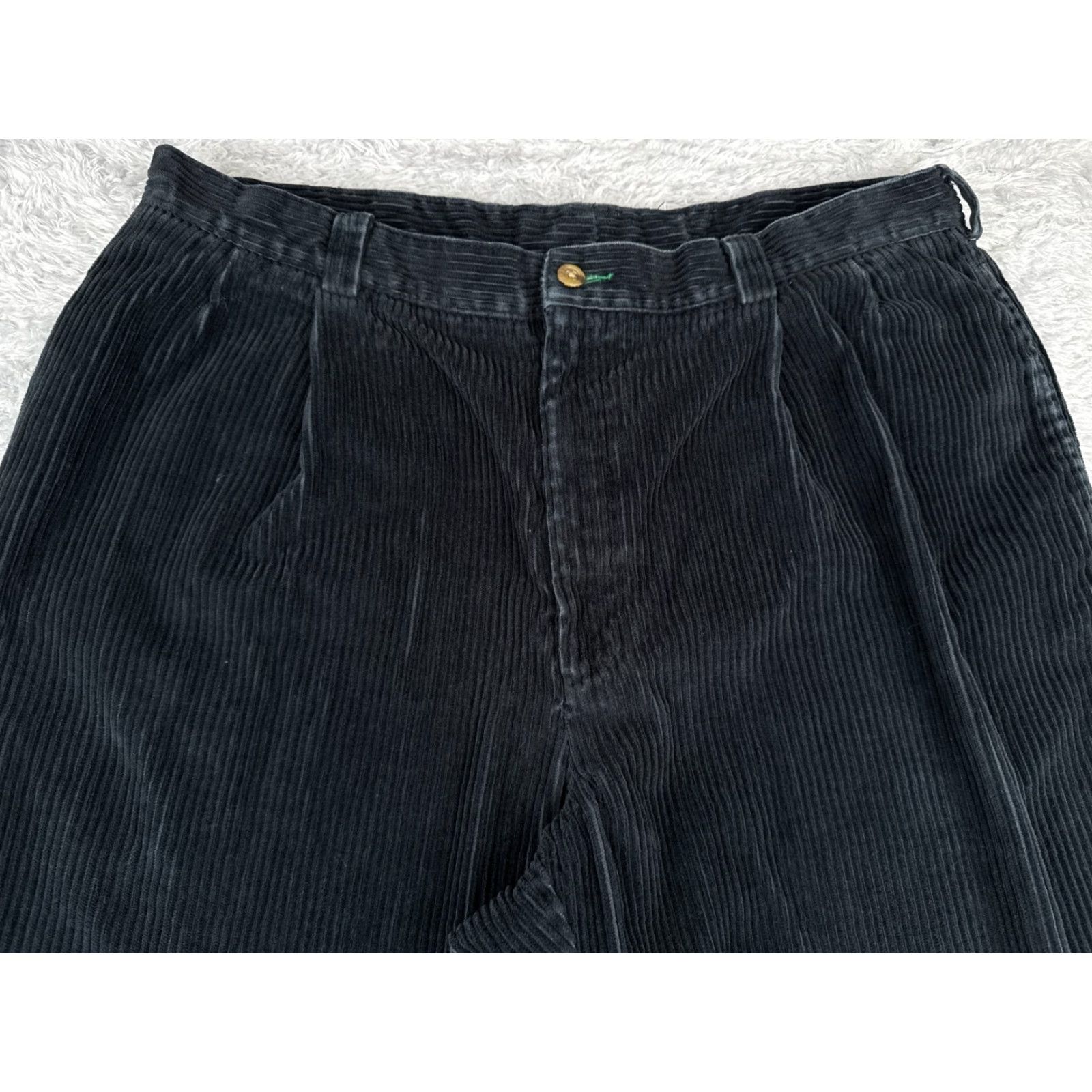 Tommy Hilfiger Tommy Hilfiger Pants Mens 38 Black Corduroy Cotton Straight Leg Zip Fly 38x30 Size US 38 / EU 54 - 4 Thumbnail
