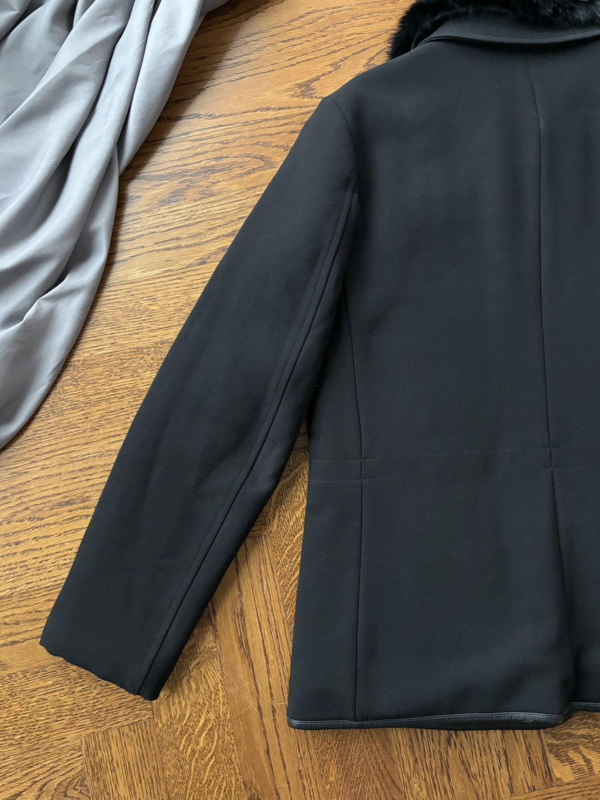 Theory Theory Rabbit Fur Trim Collar Winter Jacket Lambskin Bomber Size M / US 6-8 / IT 42-44 - 15 Thumbnail