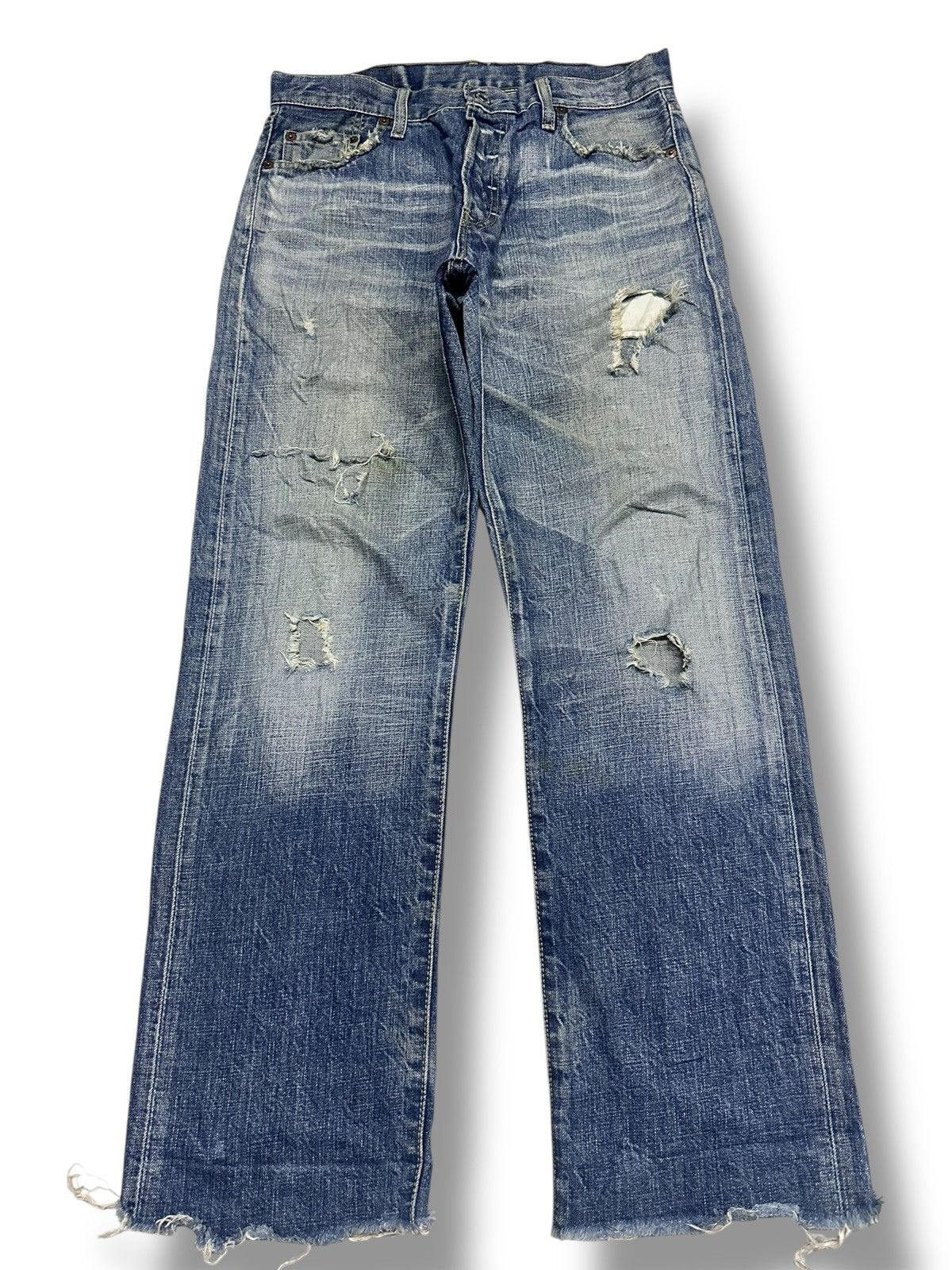 Levi's Levis 501 Vintage 90's Distressed & Faded Style Baggy Loose Size US 31 - 1 Thumbnail