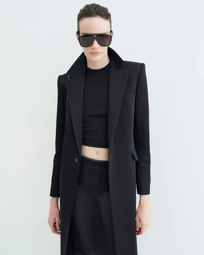 Saint Laurent Paris oc11z1125 733709 Cropped Top in Cashmere, Wool and Silk Size XS / US 0-2 / IT 36-38 - 2 Thumbnail
