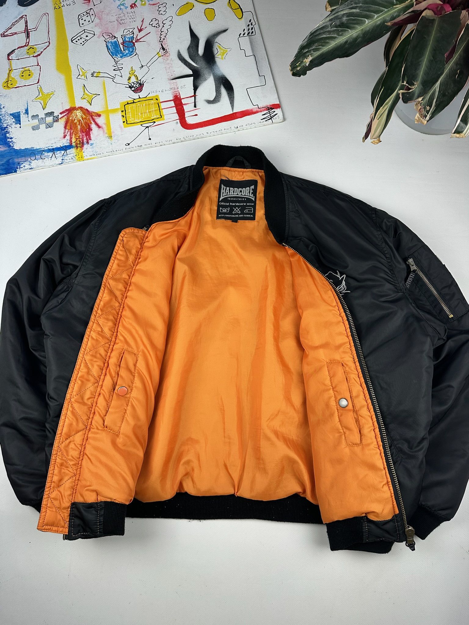 Thunderdome Rare 00s DJ Neophyte Bomber Jacket Gabber Hardcore L Black Size US S / EU 44-46 / 1 - 4 Thumbnail