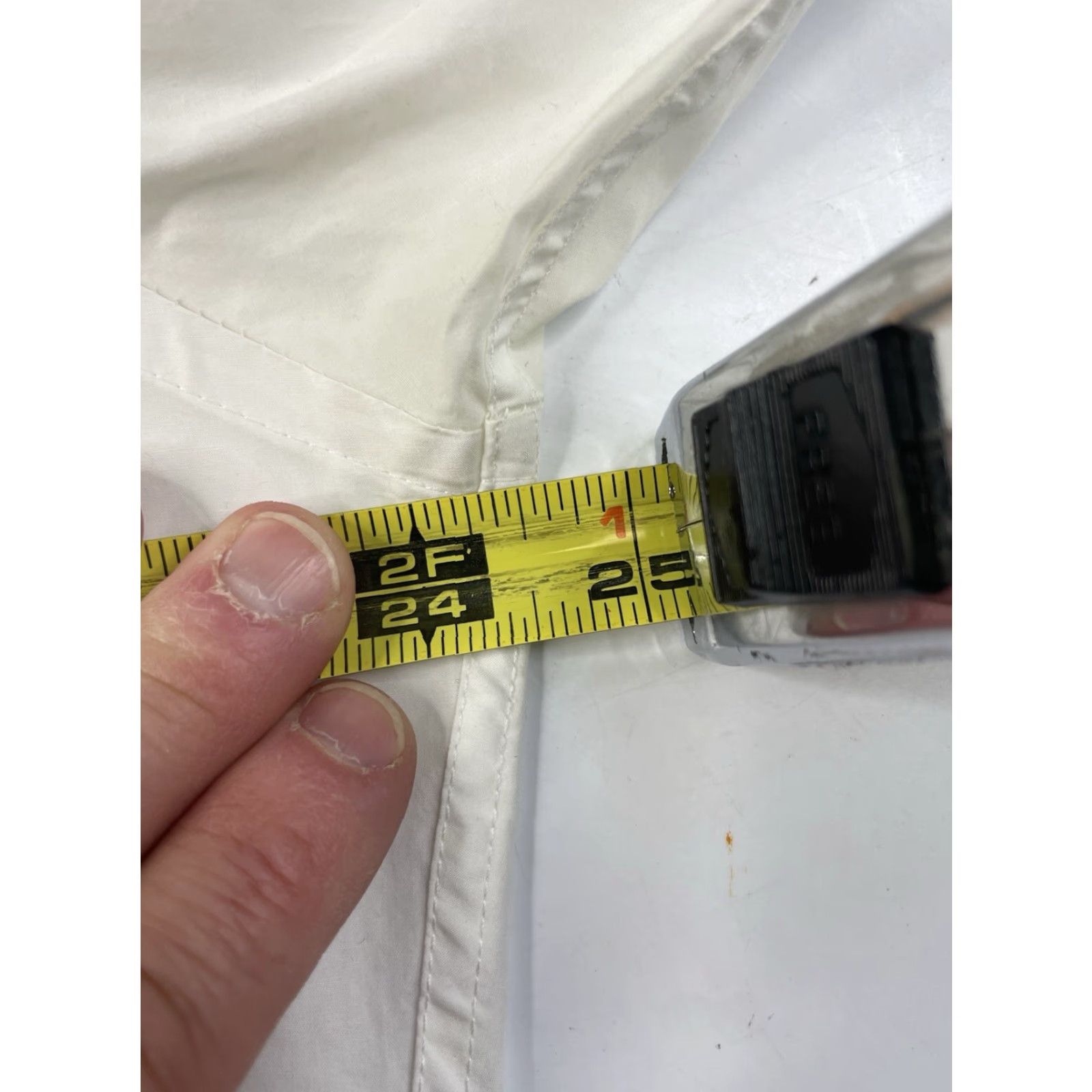 J.Crew J.CREW Ludlow Dress Shirt Mens 17/35 White Button Up Regular Collar Point Barrel Cuff Size 46R - 6 Thumbnail