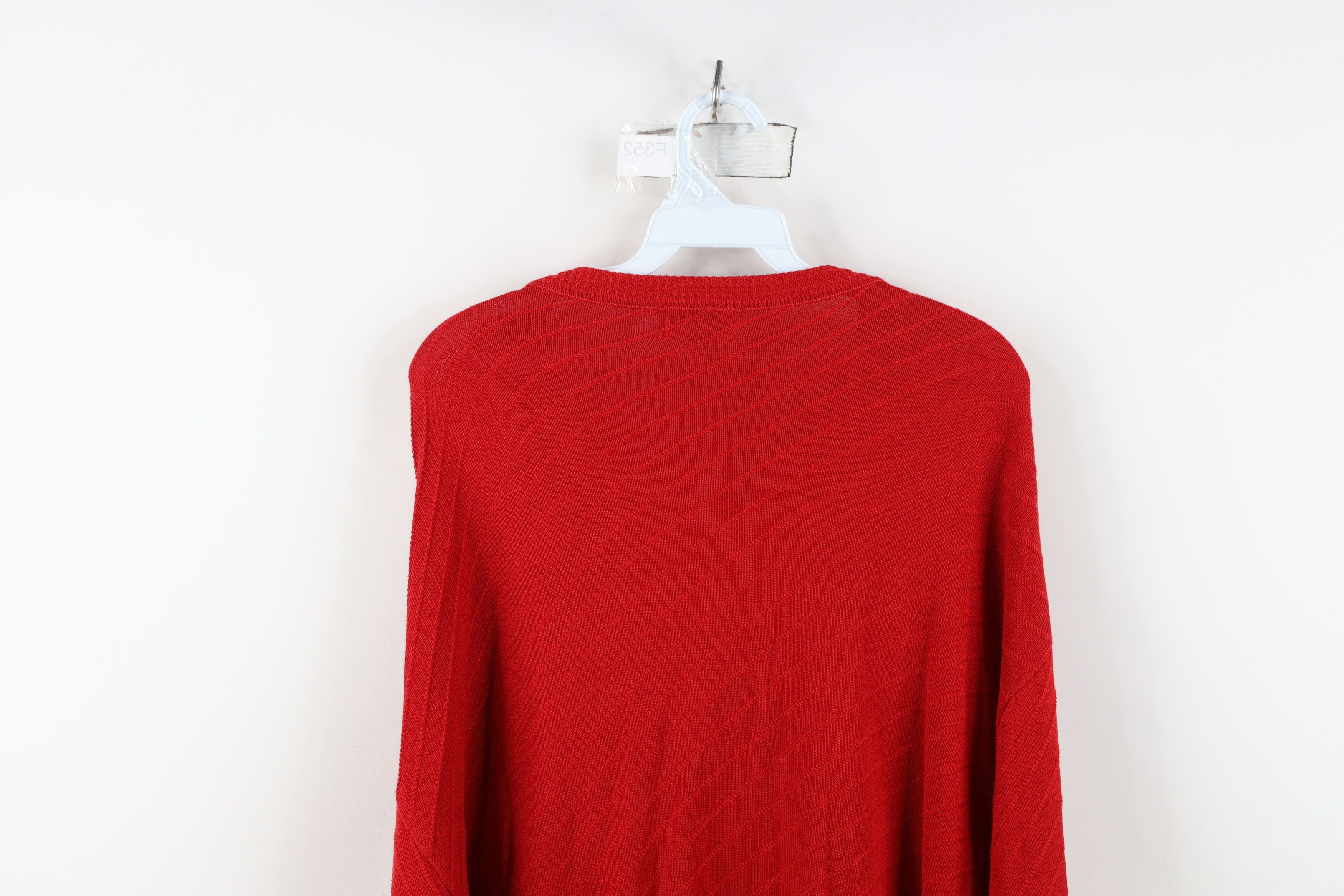 St. Croix Vintage 90s St Croix Knits Ribbed Knit Crewneck Sweater Red Size US XL / EU 56 / 4 - 11 Thumbnail
