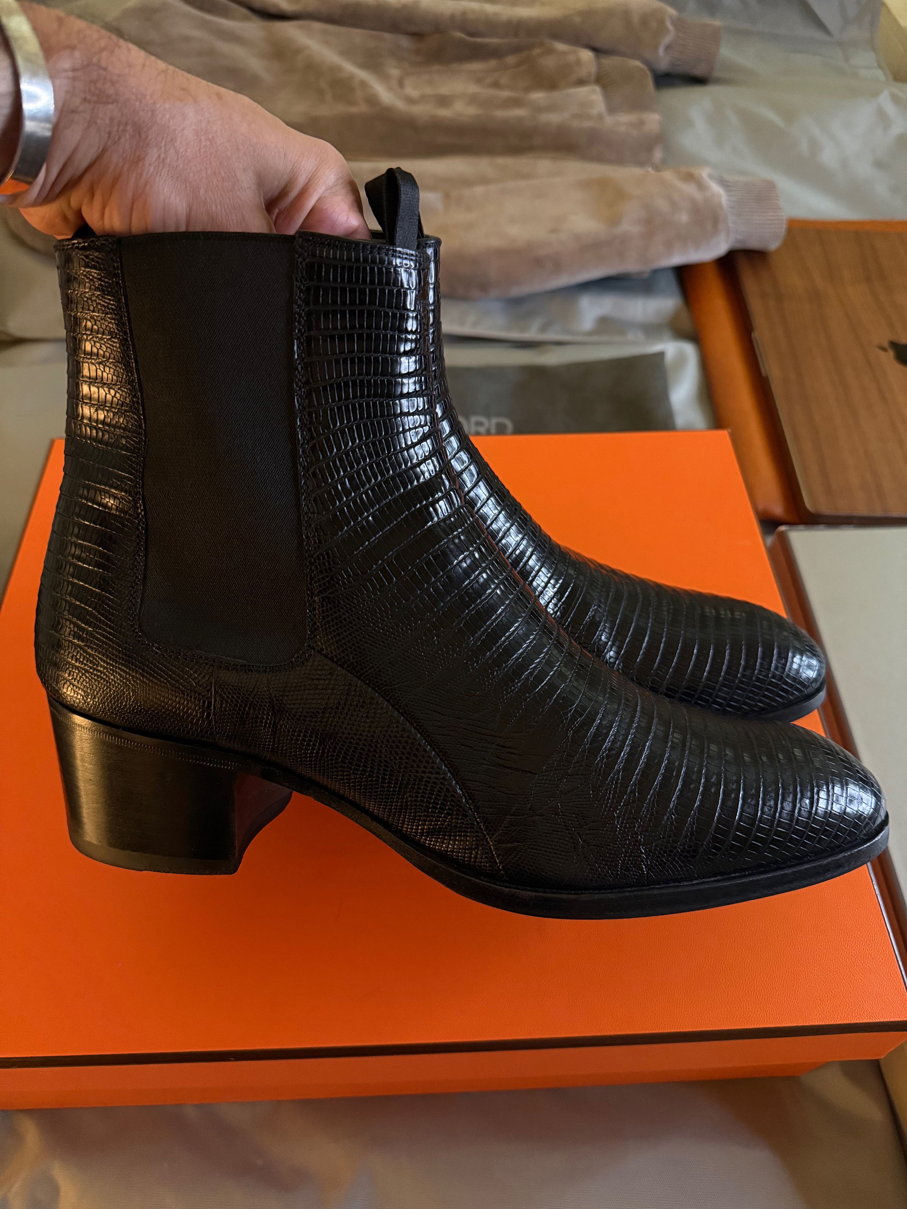 Gucci × Tom Ford GUCCI AW99 Tom Ford Chunky Motorcycle Boots | Grailed