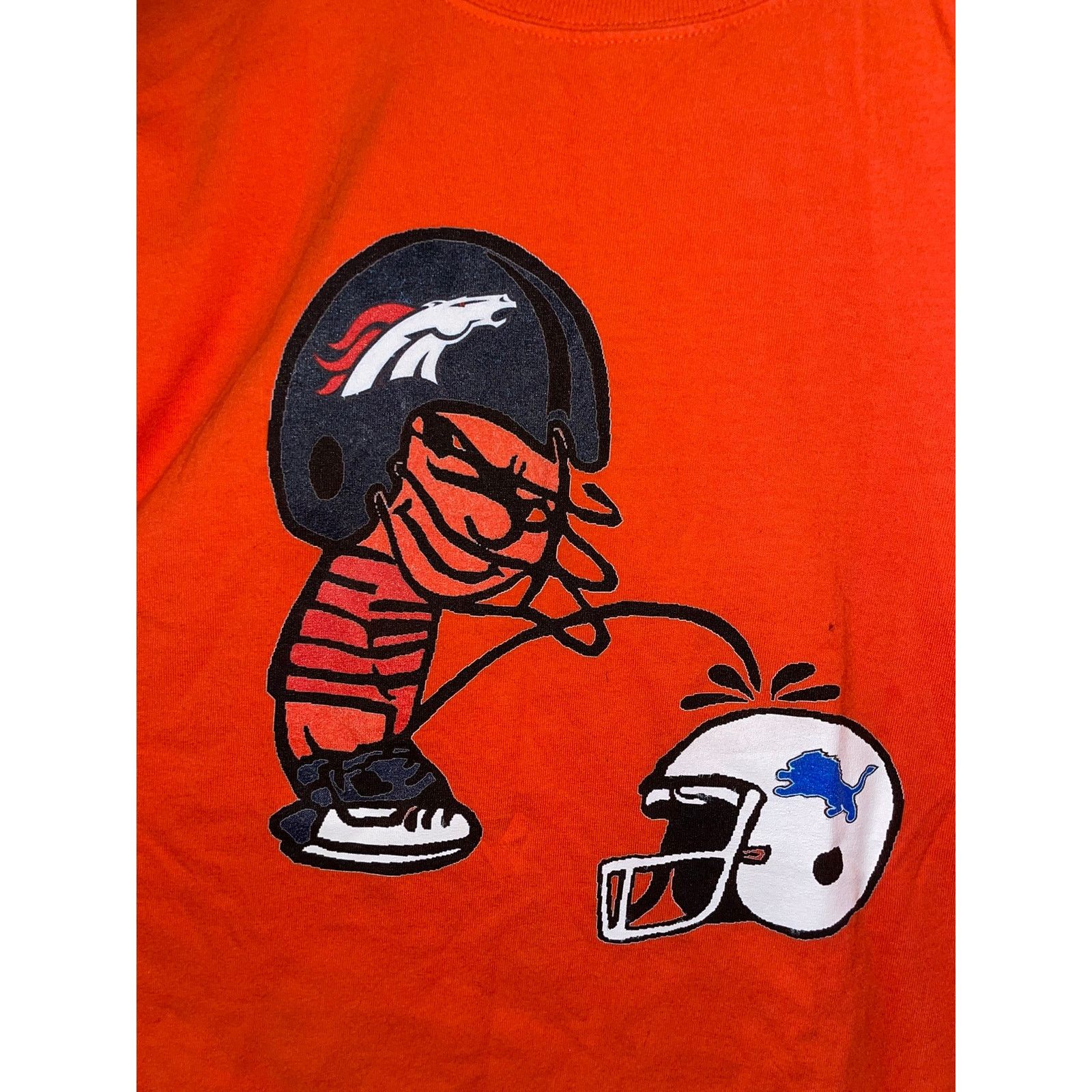 Anvil Vintage Denver Broncos Calvin Hobbes Detroit Lions 2XL Tee Size US XXL / EU 58 / 5 - 5 Thumbnail