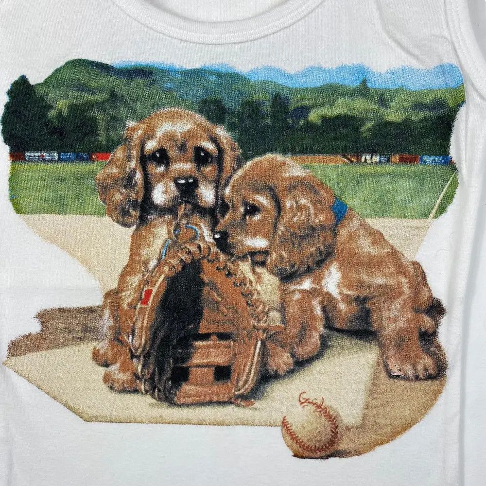 Vintage MONSIEUR CLUB Double Play Puppy Women Tank Tops Sleeveless Size S / US 4 / IT 40 - 2 Thumbnail