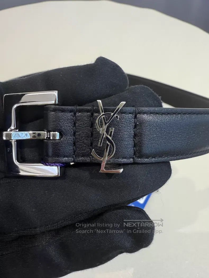 Saint Laurent Paris Saint Laurent Paris Square Buckle Belt i Size ONE SIZE - 5 Thumbnail