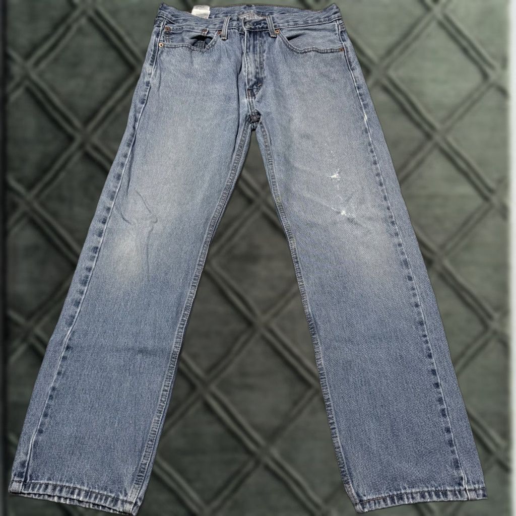 Levi's Levi’s 505 Jeans Men Blue Denim Mid Rise Straight Leg Zip Fly - 34x32 Jeans Size US 34 / EU 50 - 1 Thumbnail