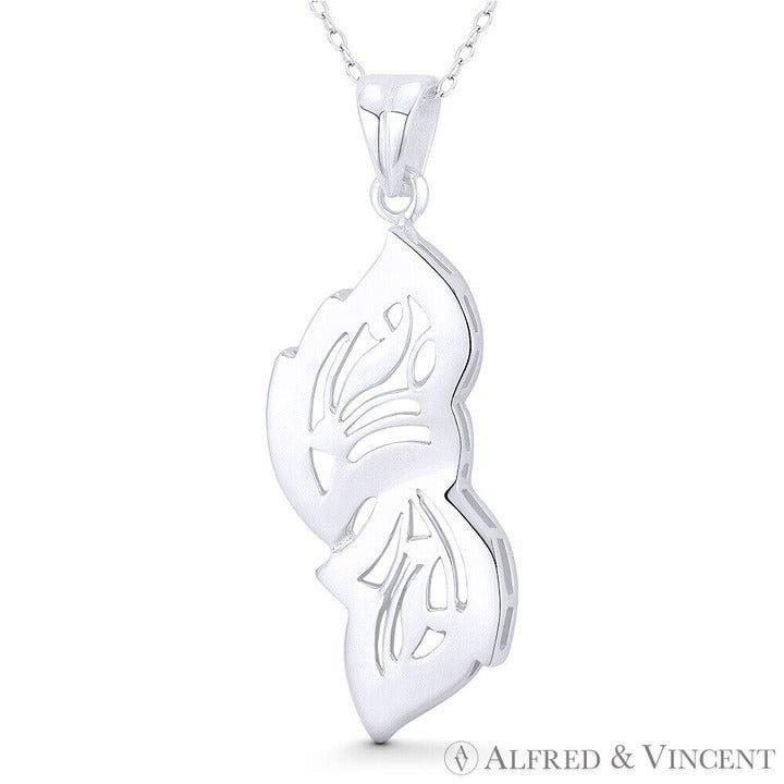 Other Twin Flame Charm Statement Pendant in .925 Sterling Silver Size ONE SIZE - 1 Preview
