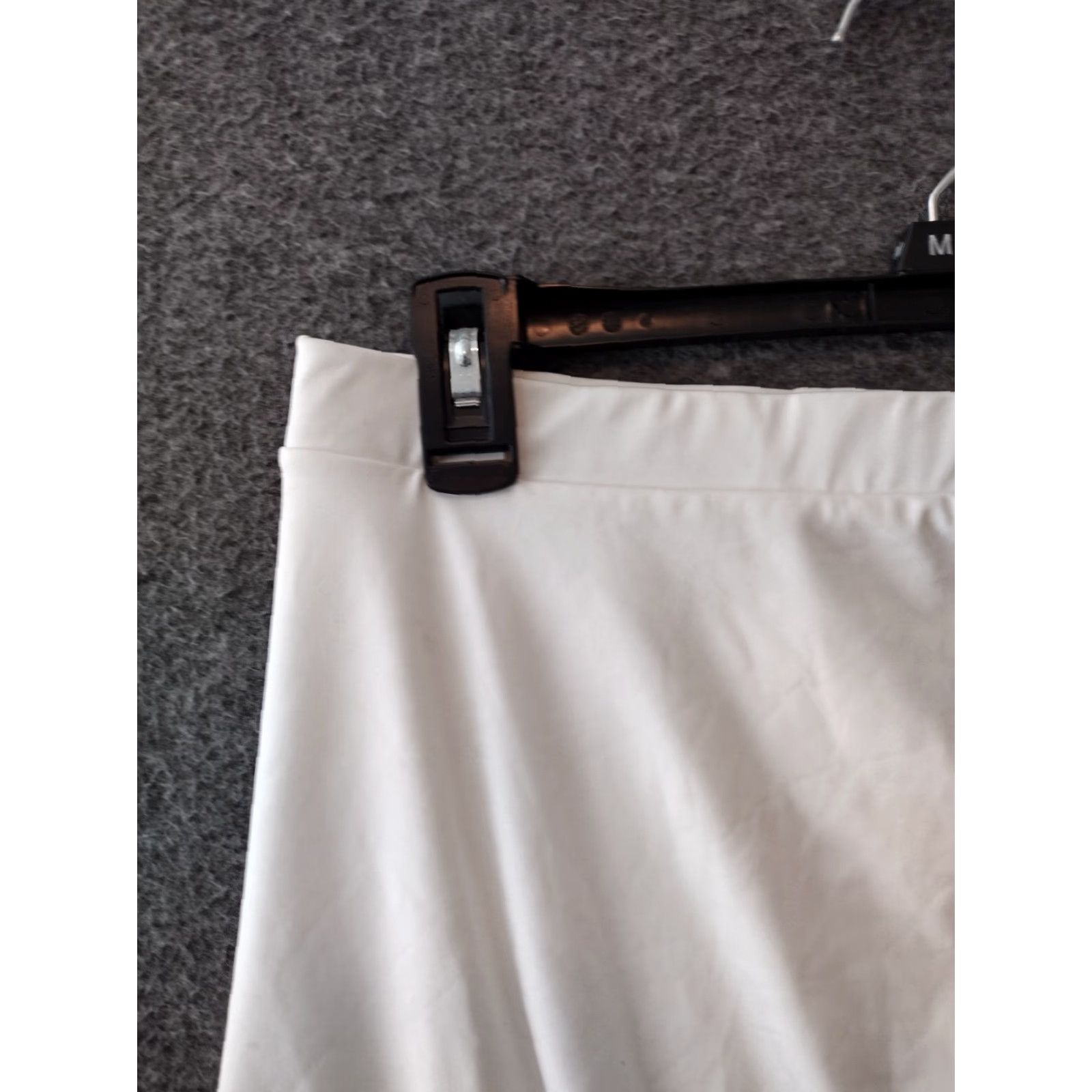 Fashion Nova Fashion Nova Mini Skirt L White Slit Strings Casual Party/Cocktail 80s Womens Short Ruched Side Labeled Regular (Size L) Size 36" / US 14 / IT 50 - 3 Thumbnail