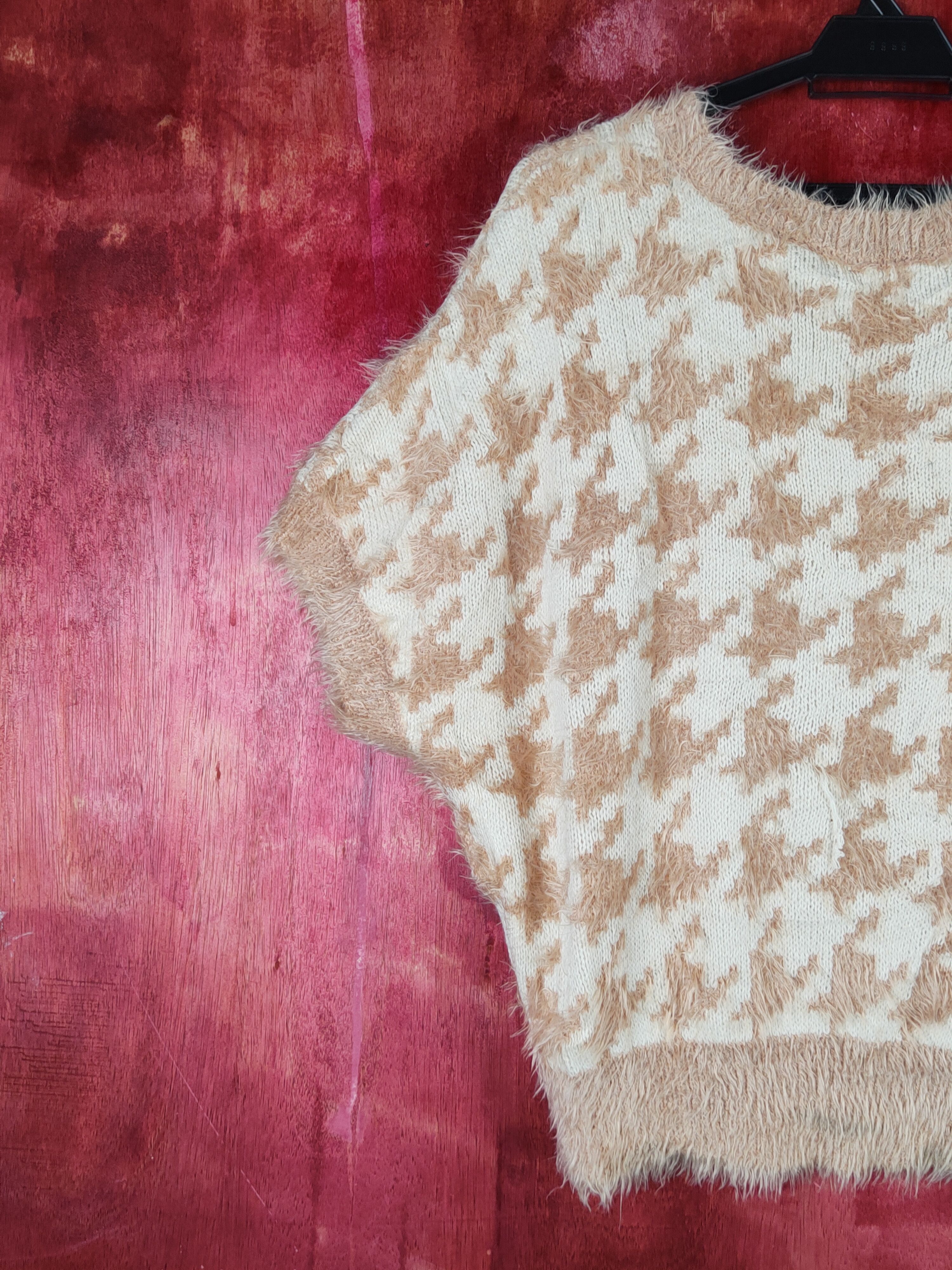 Aran Isles Knitwear Axes Femme Brown Shag Shaggy Fur Mohair Knitwear #S1939 Size M / US 6-8 / IT 42-44 - 8 Thumbnail