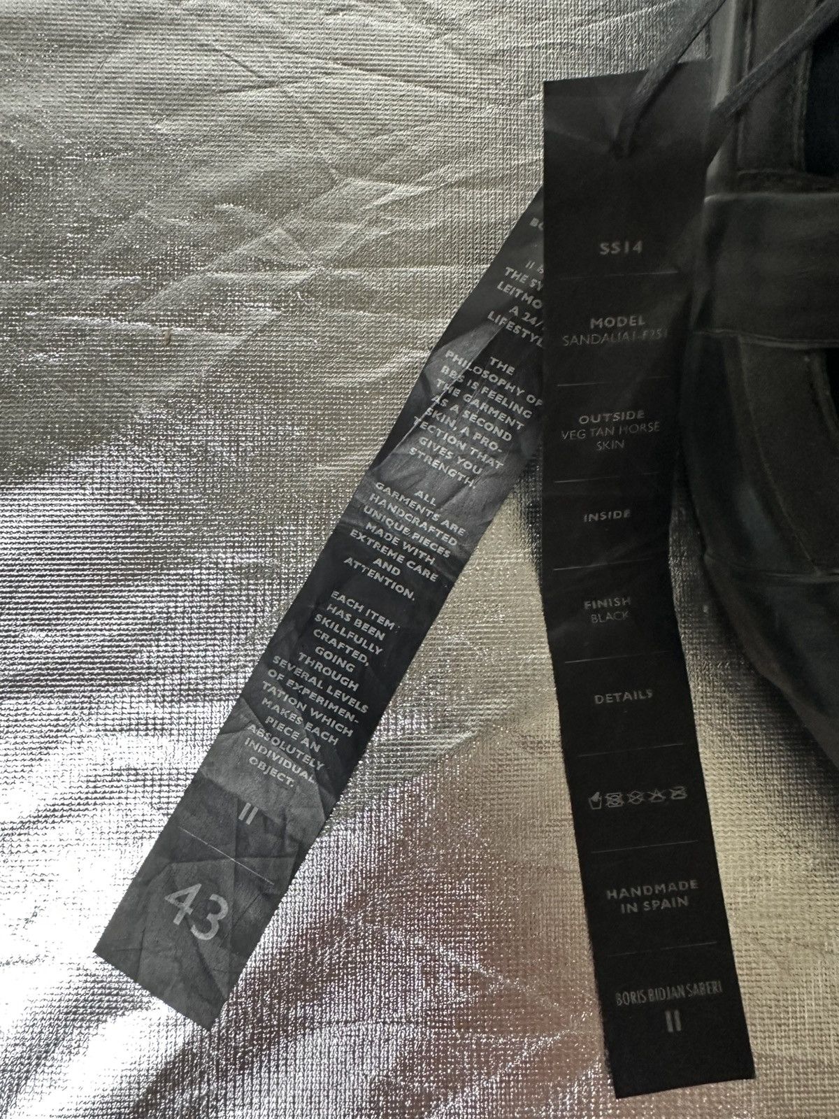 Boris Bidjan Saberi leather summer sneakers Size US 10.5 / EU 43-44 - 5 Thumbnail