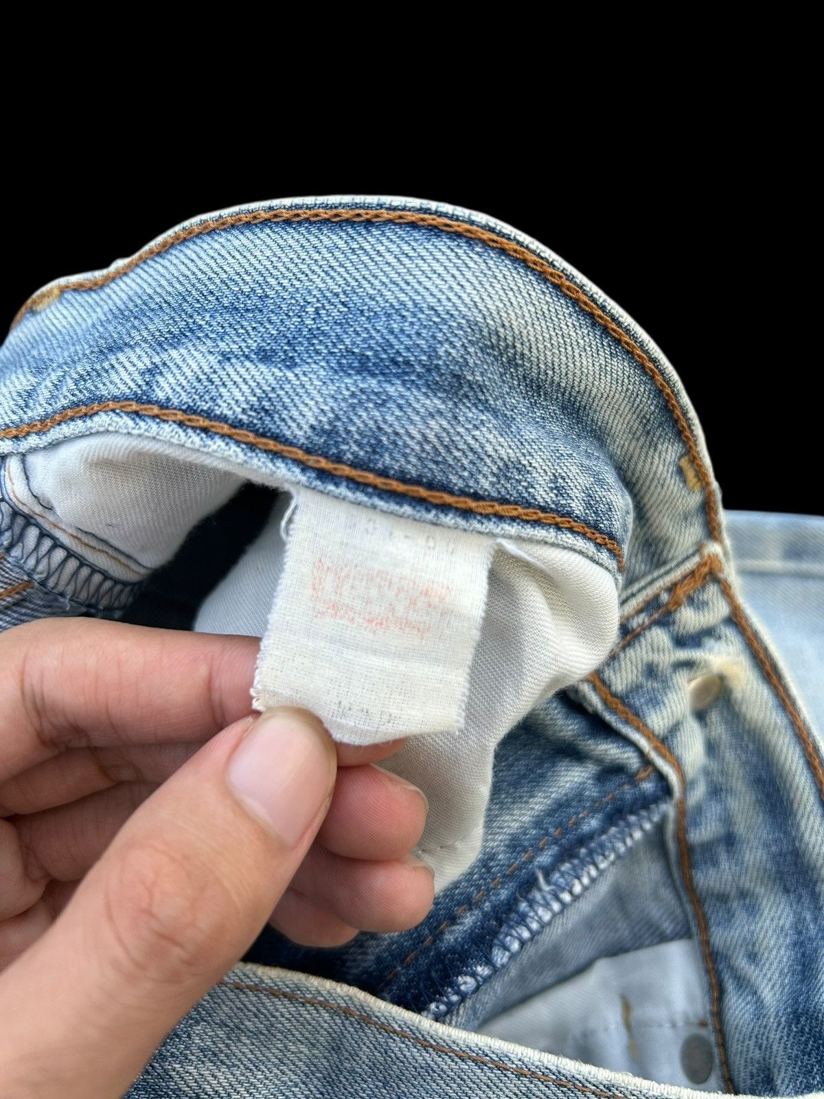 Japanese Brand × Kapital × Vintage THRASHED Levis Selvedge Vintage Distressed Short Denim Size US 32 / EU 48 - 8 Thumbnail