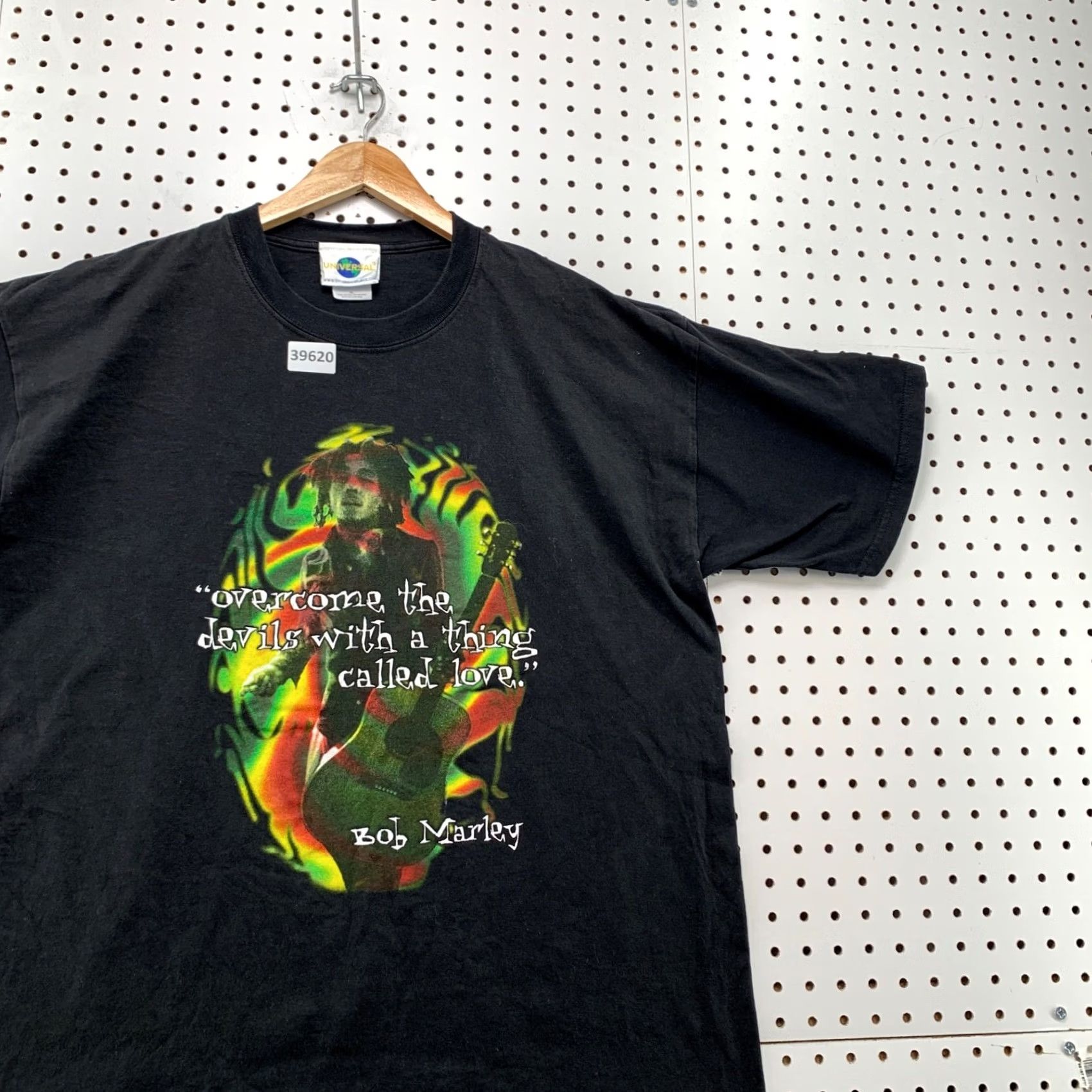 Vintage VINTAGE Bob Marley Universal Studios Shirt Mens XL Black 90s Reggae Quote Rasta Shirt Size US XL / EU 56 / 4 - 4 Thumbnail