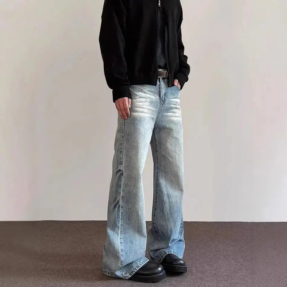 Japanese Brand Retro straight leg wide leg slightly flared jeans Size US 32 / EU 48 - 6 Thumbnail