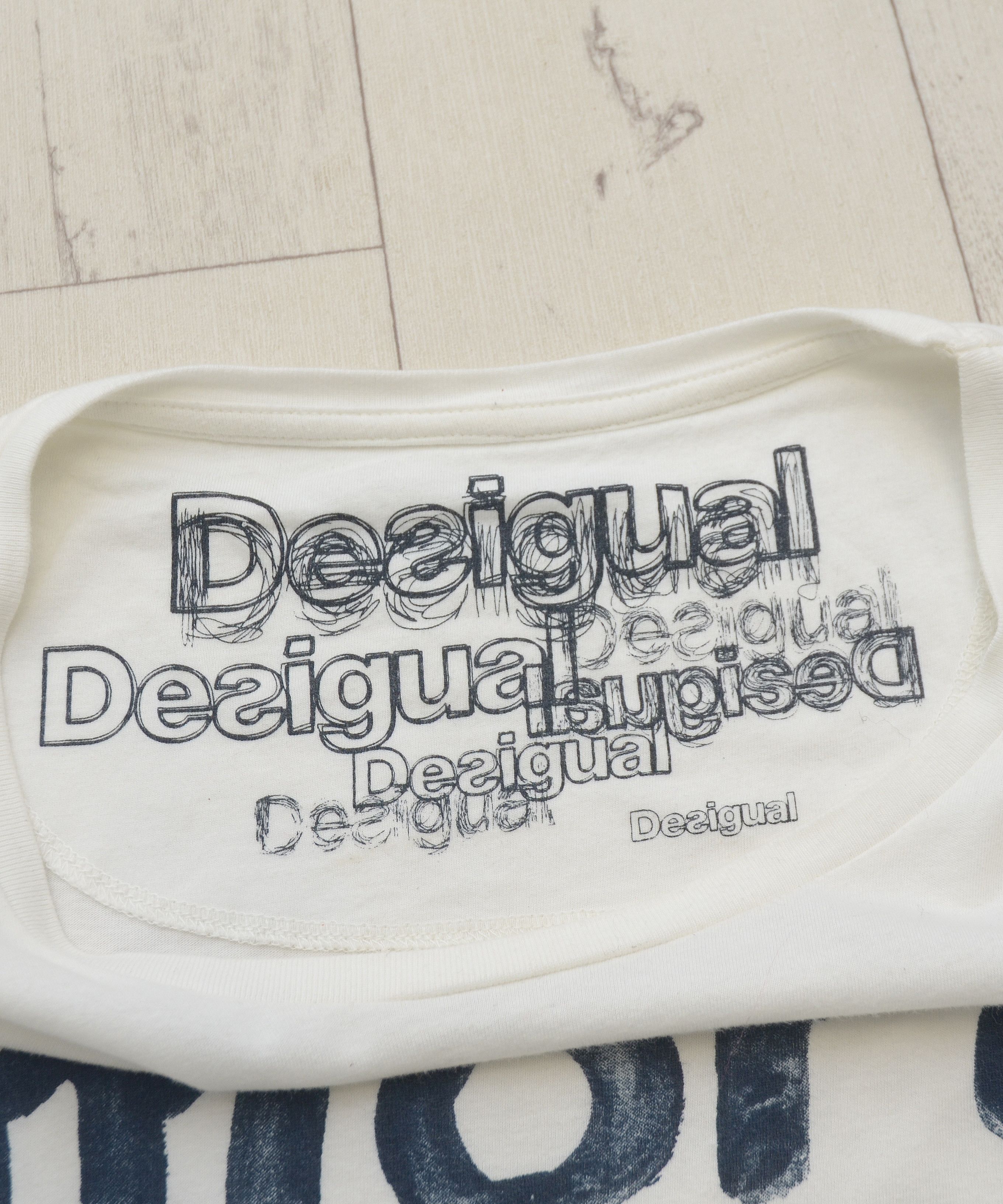 Designer × Desigual Desigual Women’s Printed T-Shirt More for Less Less is More Size L / US 10 / IT 46 - 7 Thumbnail