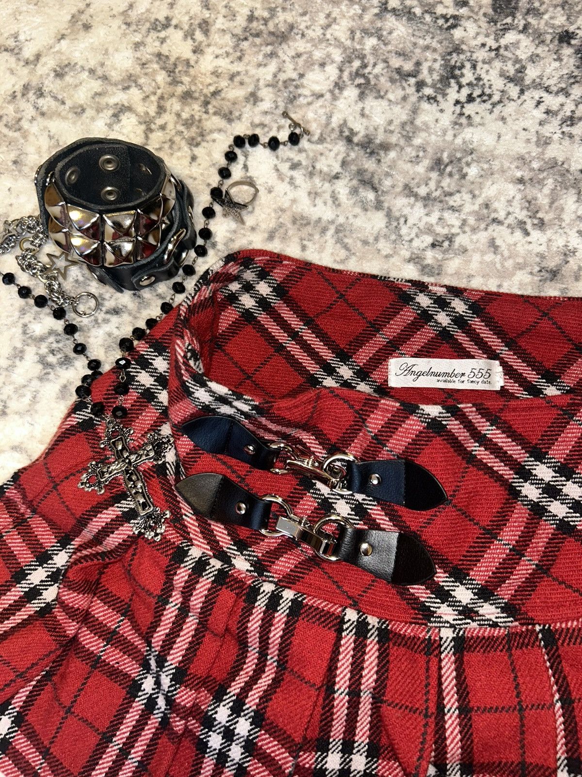 Vintage Punk Tartan Low-rise Mini Skirt Size 26" / US 2 / IT 38 - 4 Thumbnail