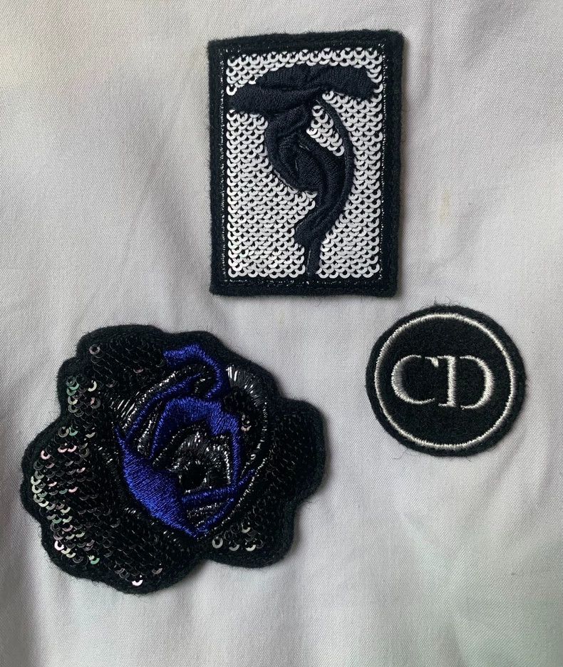 Dior Dior SS14 Blue Rose Badge Embroidered Shirt Size US XS / EU 42 / 0 - 2 Thumbnail