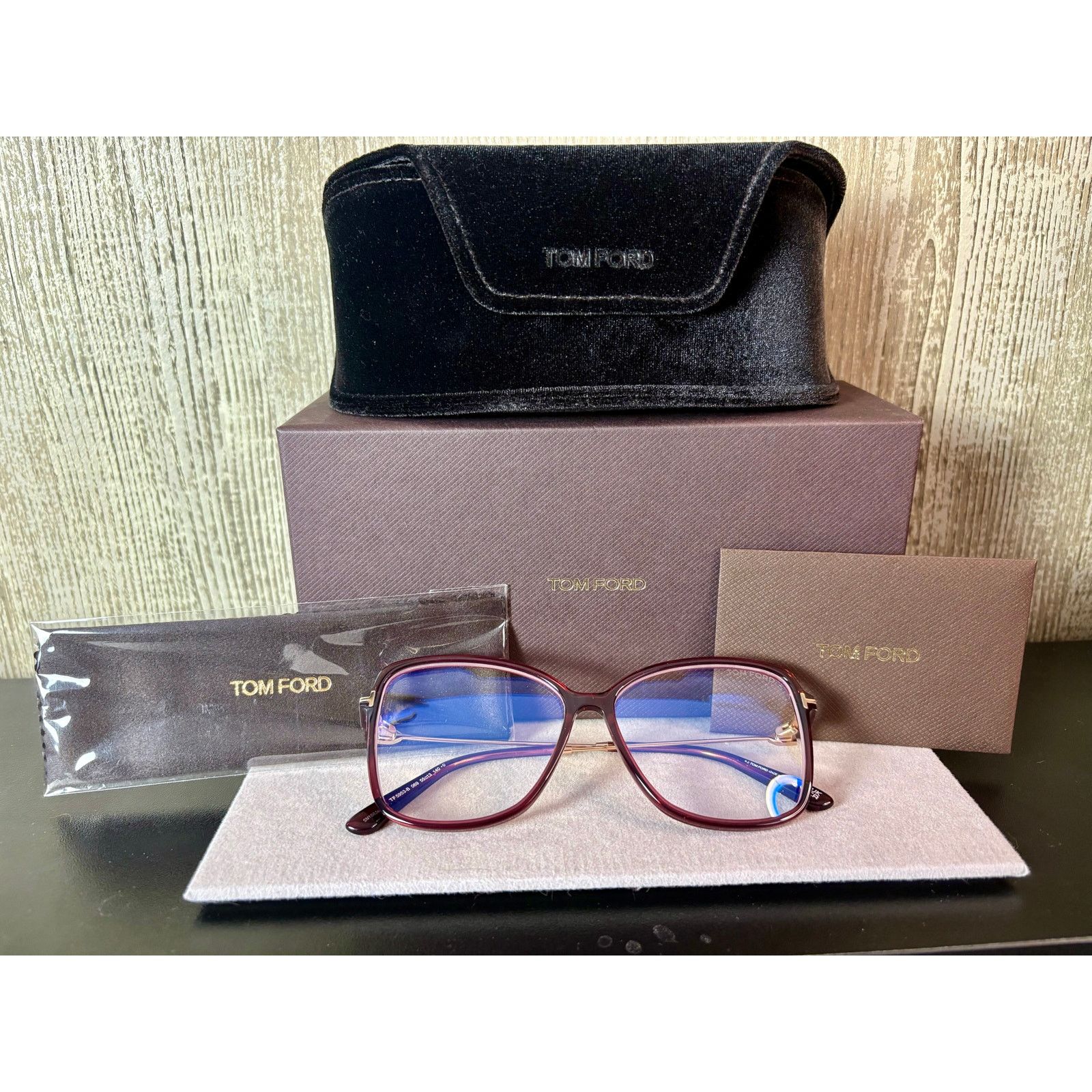 Tom Ford New Tom Ford Butterfly Blue Light Blockers Eyeglasses Size ONE SIZE - 7 Thumbnail
