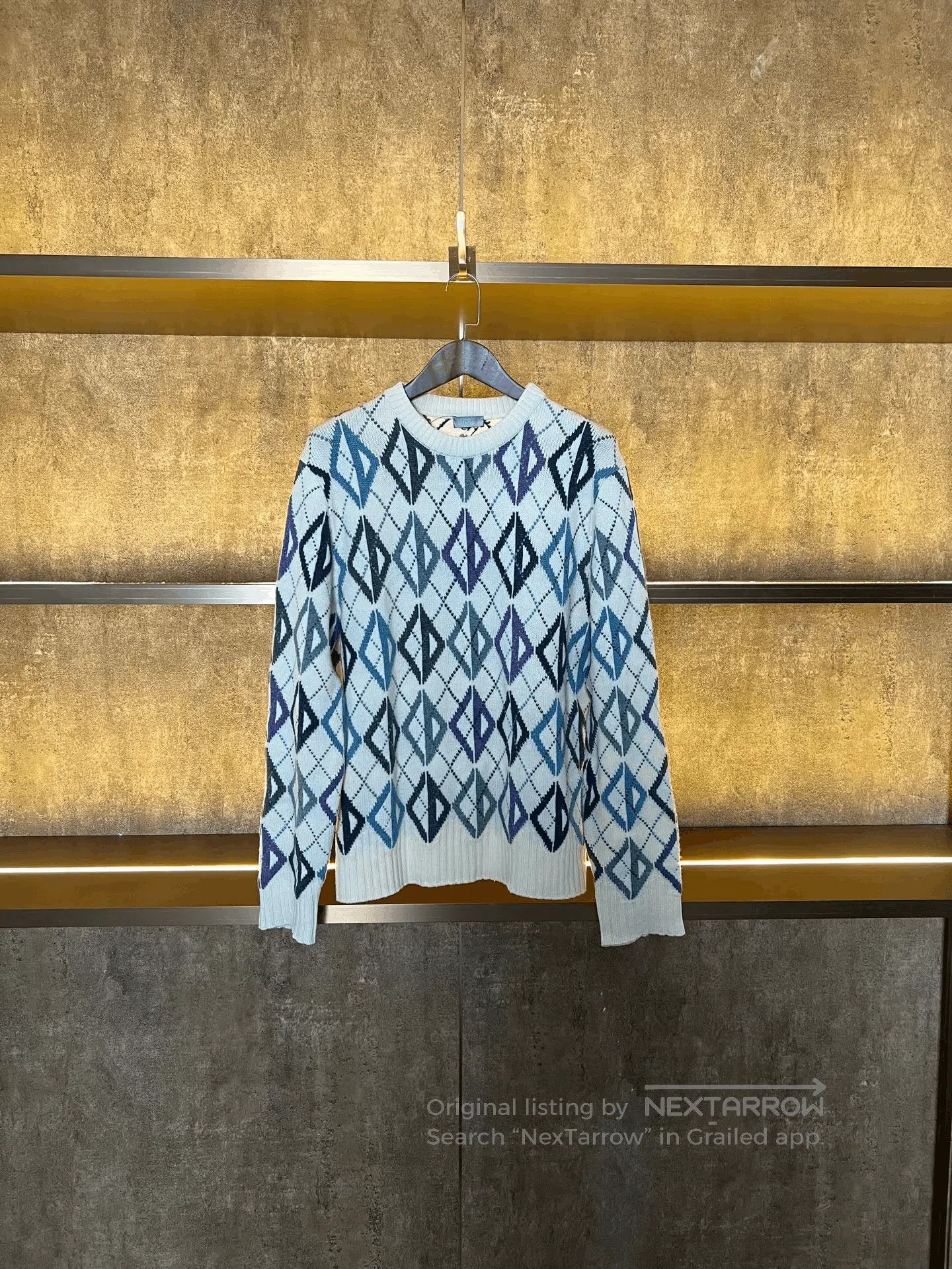 Dior Dior Argyle Knit Sweater. Size L / US 10 / IT 46 - 1 Thumbnail