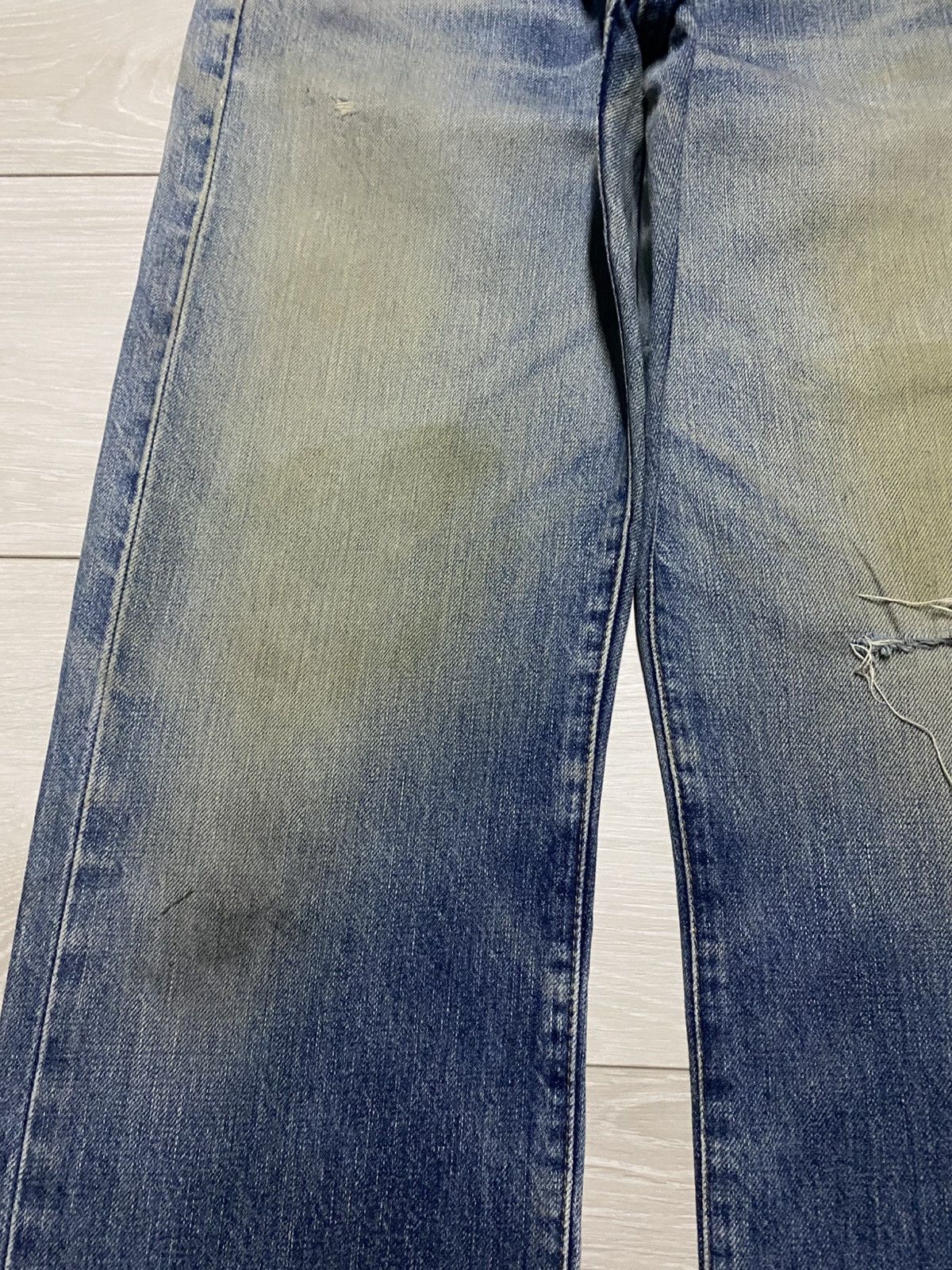 Levi's Vtg Levis 502 xx Big E Talon Zip Mud Wash Distressed Jeasn Size US 29 - 7 Thumbnail