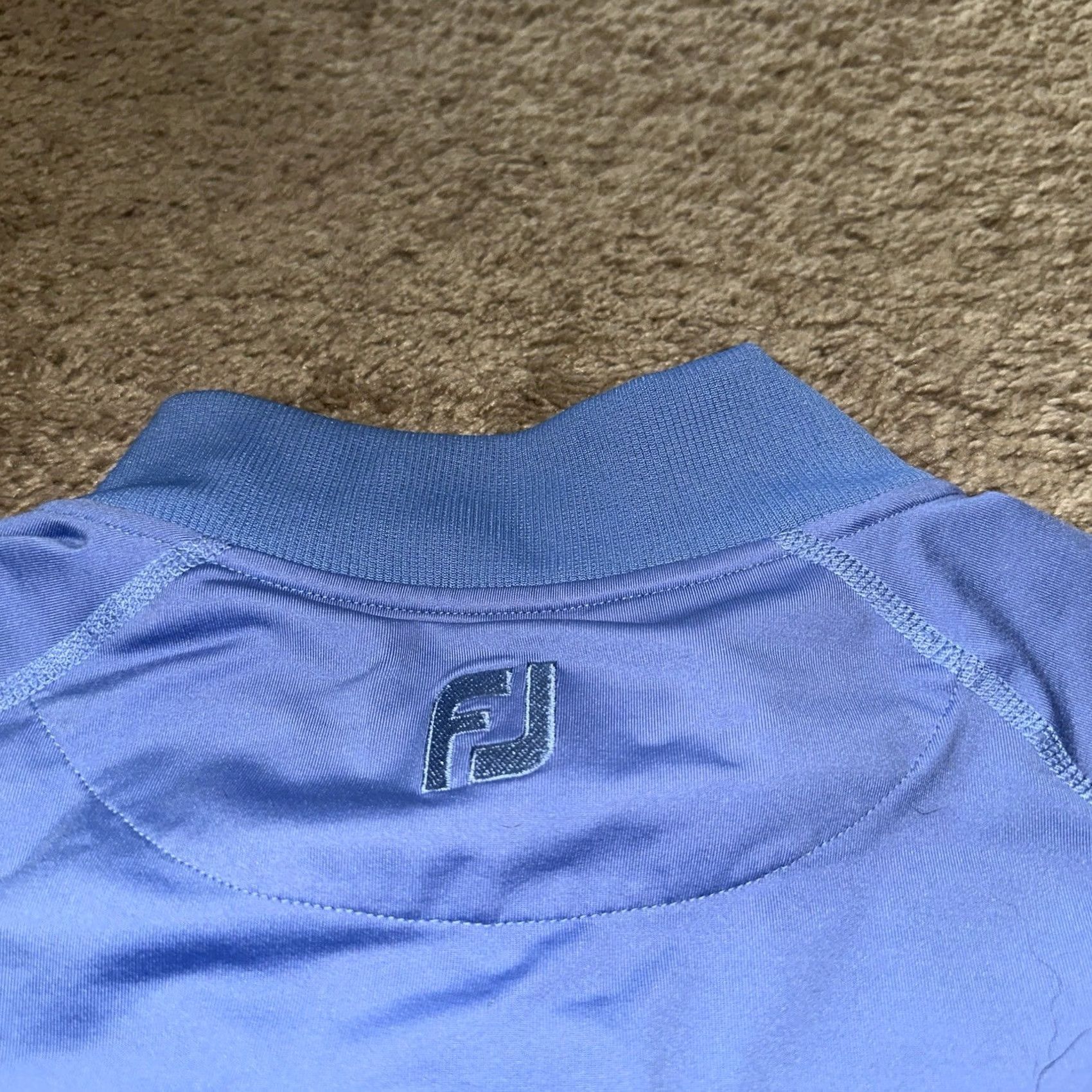 Footjoy FootJoy Sweater Pullover 1/4 Zip Mens L Blue Golf Performance Knit Mock Neck Embroidered Logo Zipper Regular Fit Size US L / EU 52-54 / 3 - 7 Thumbnail
