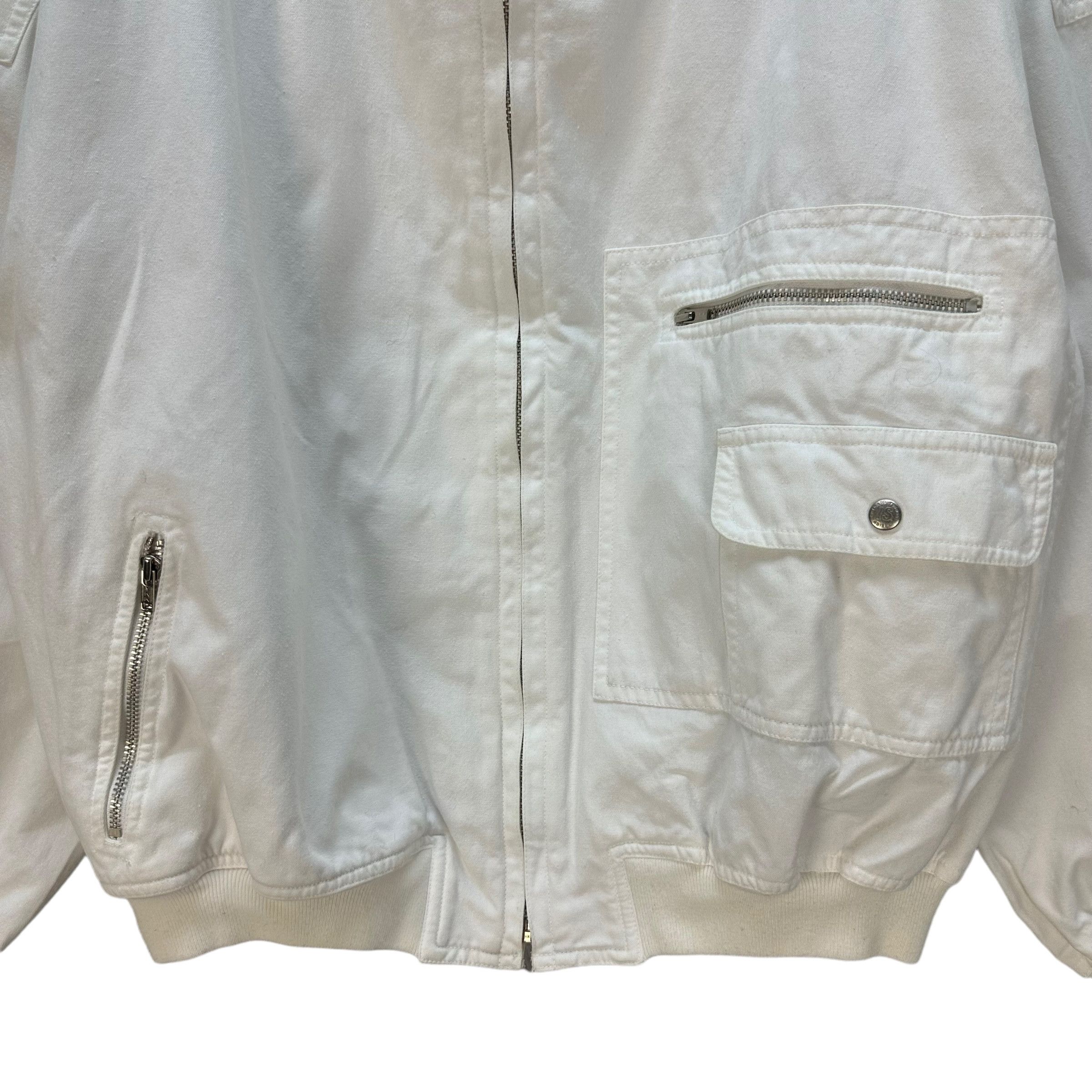 Issey Miyake IS ICONIC LABEL BIG LOGO WHITE BOMBER JACKET #9026-49 Size US L / EU 52-54 / 3 - 5 Thumbnail
