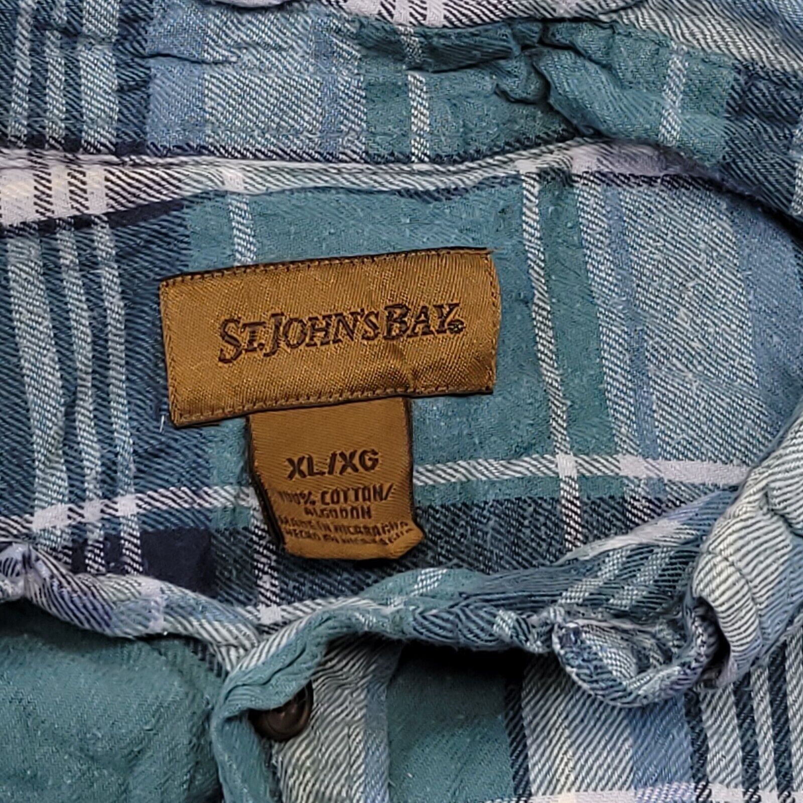 St. Johns Bay St John's Bay Madras Flannel Button Up Shirt Mens Size XL Size US XL / EU 56 / 4 - 3 Thumbnail